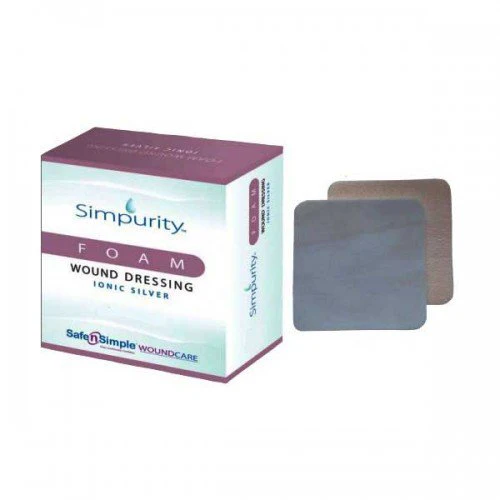 Silver Foam Dressing Simpurity 4 X 5 Inch Rectangle Sterile