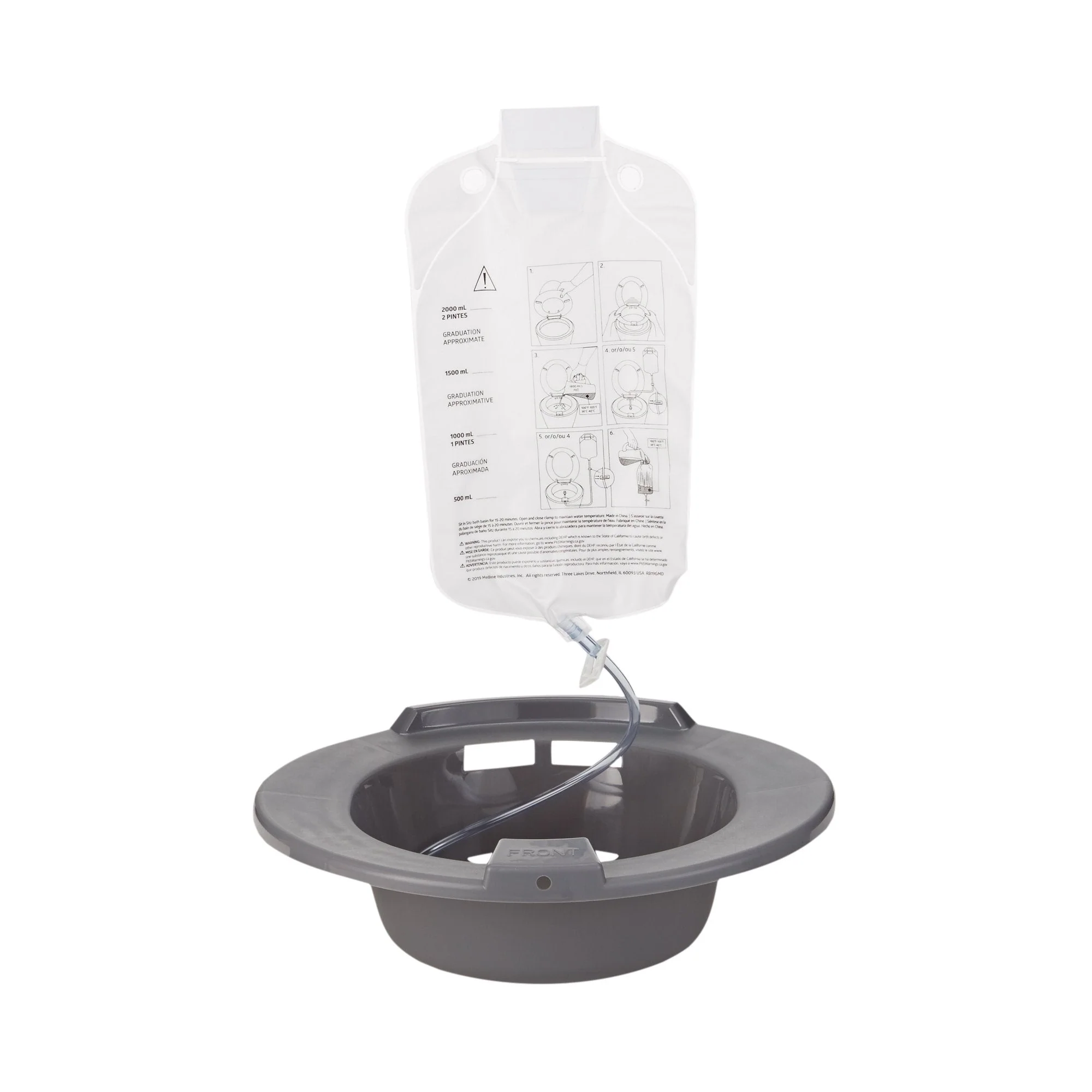 McKesson Brand McKesson Round Sitz Bath, 2,000 mL Bag (10/CS)