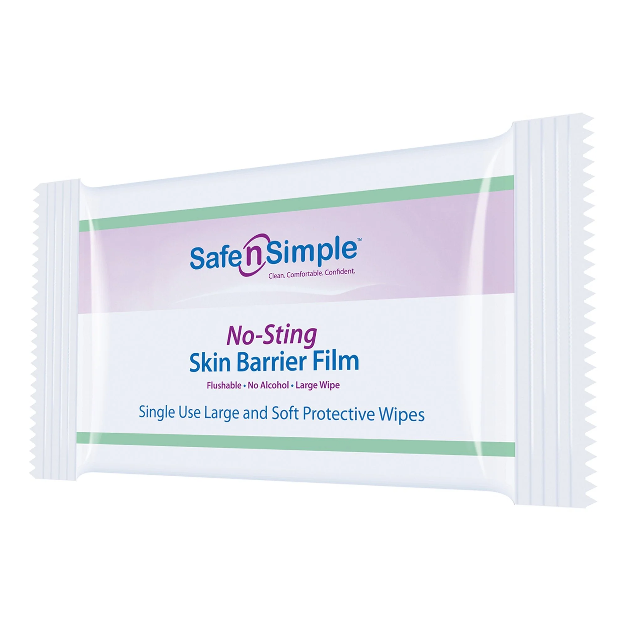 Safe N Simple Safe N Simple No-Sting Skin Barrier Wipe, 5 x 7 Inch (600/CS) - Image 2