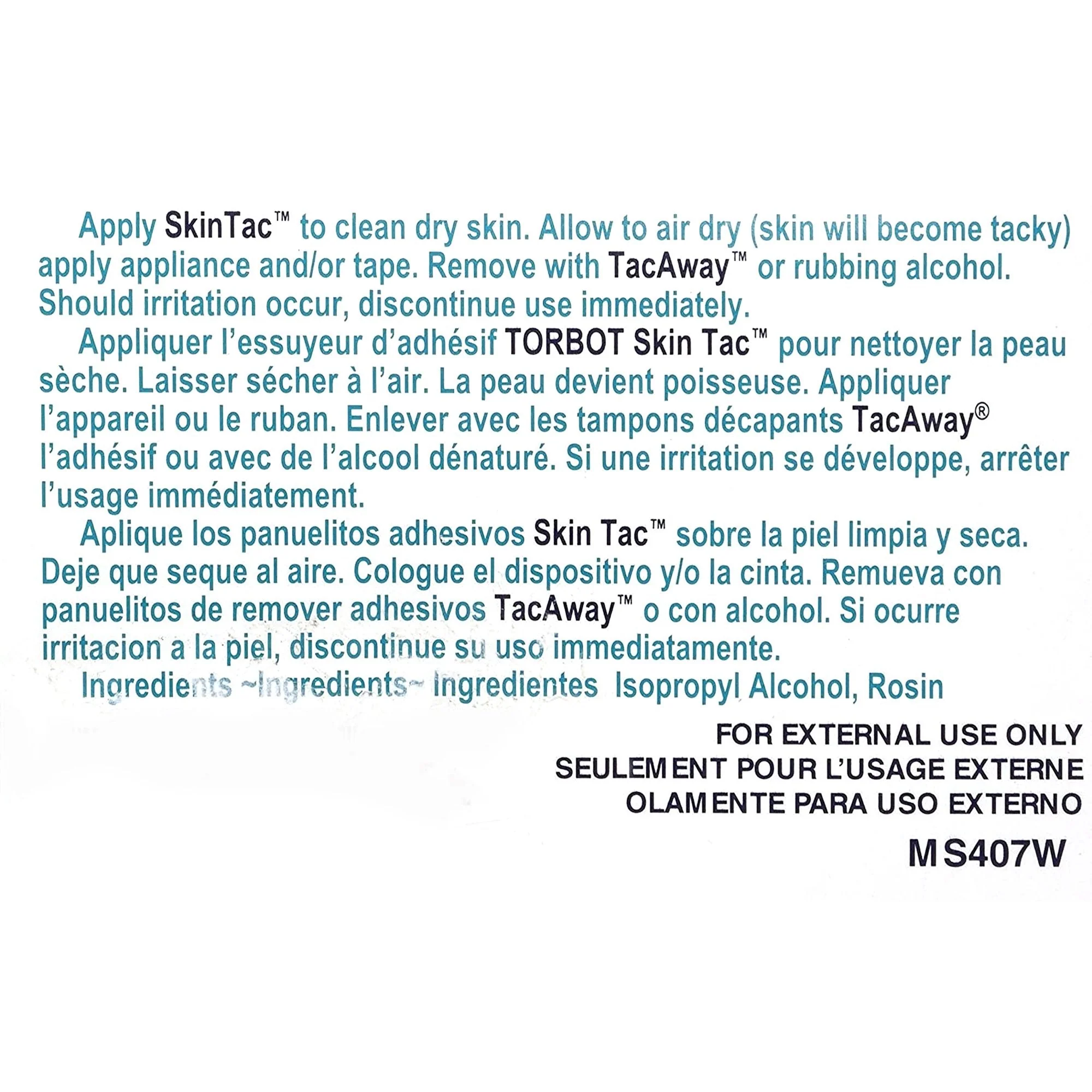 Torbot Group Skin Tac Skin Barrier Wipe, 2 x 2 Inch (50/BX) - Image 2