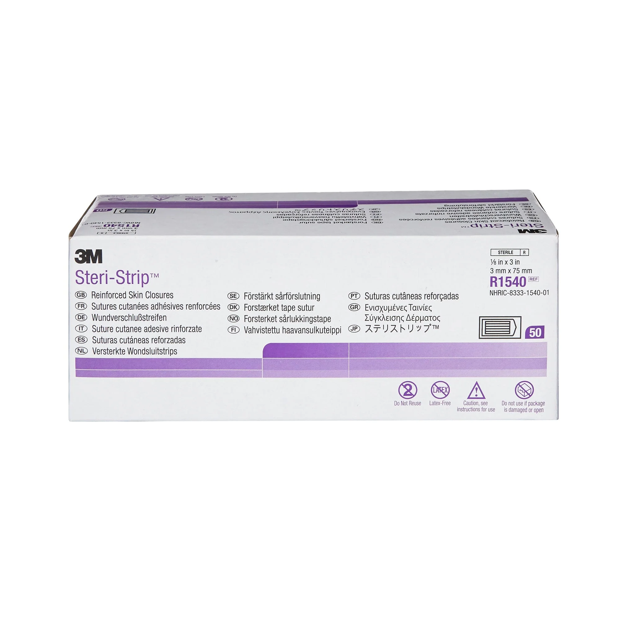 Solventum Corporation 3M Steri-Strip Skin Closure Strips, nonwoven Material, Reinforced Strip, White (200/CS) - Image 2
