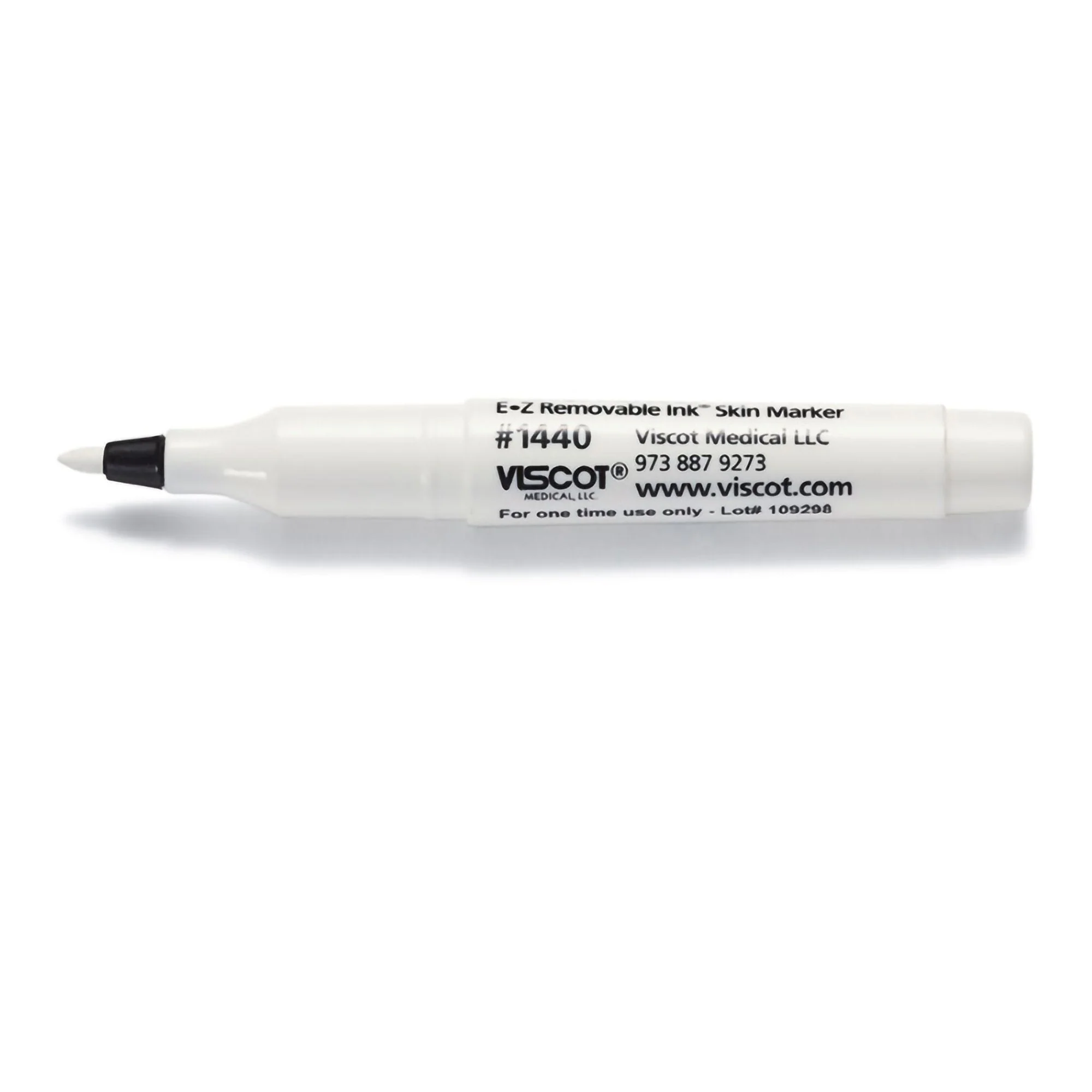 Viscot Industries Skin Marker EZ Removable Ink White Ink NonSterile Mini Regular Tip (100/CS)