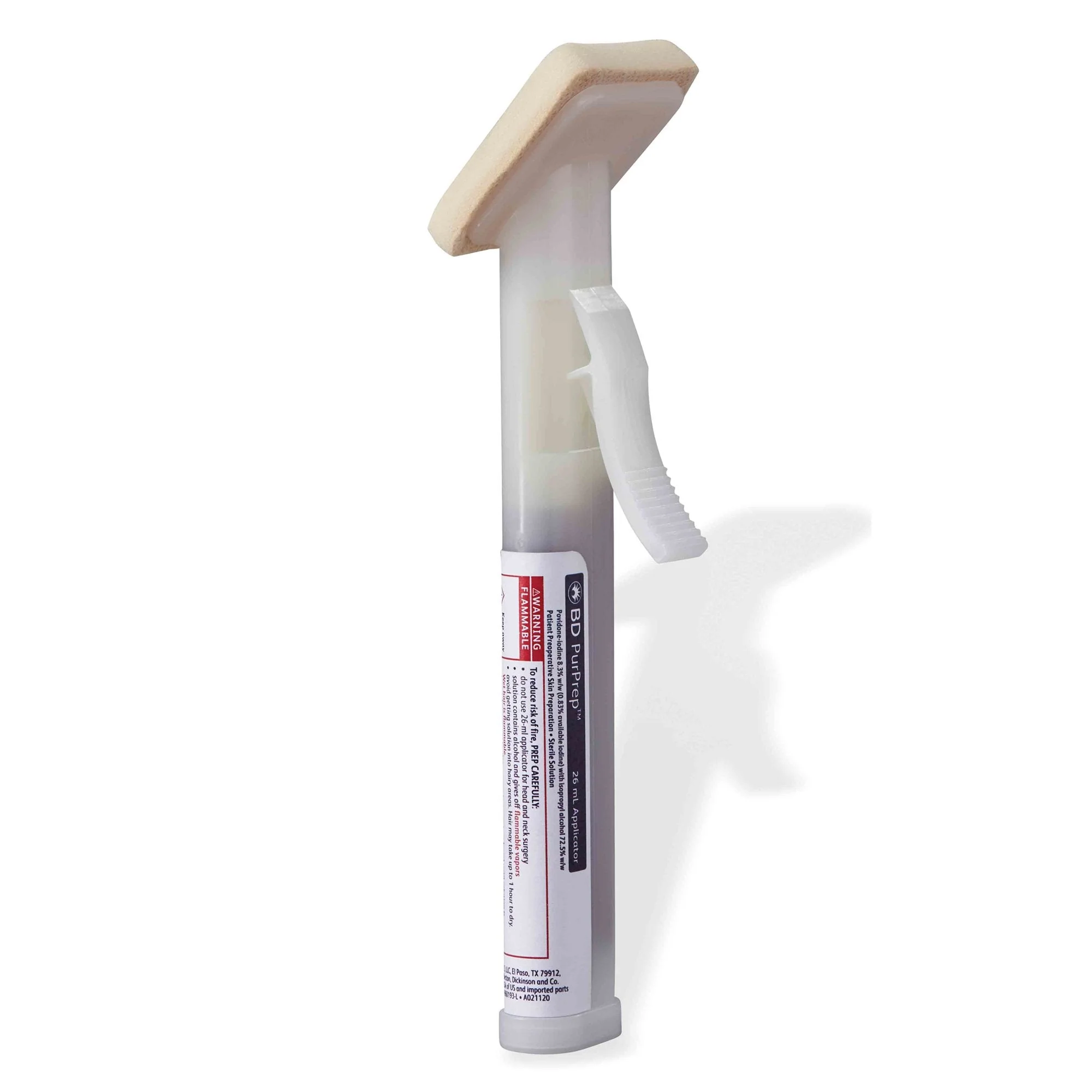 BD Skin Prep Solution PurPrep 26 mL Foam Applicator 8.3% / 72.5% Strength Povidone-Iodine / Isopropyl Alcohol Sterile (25/CS) - Image 3