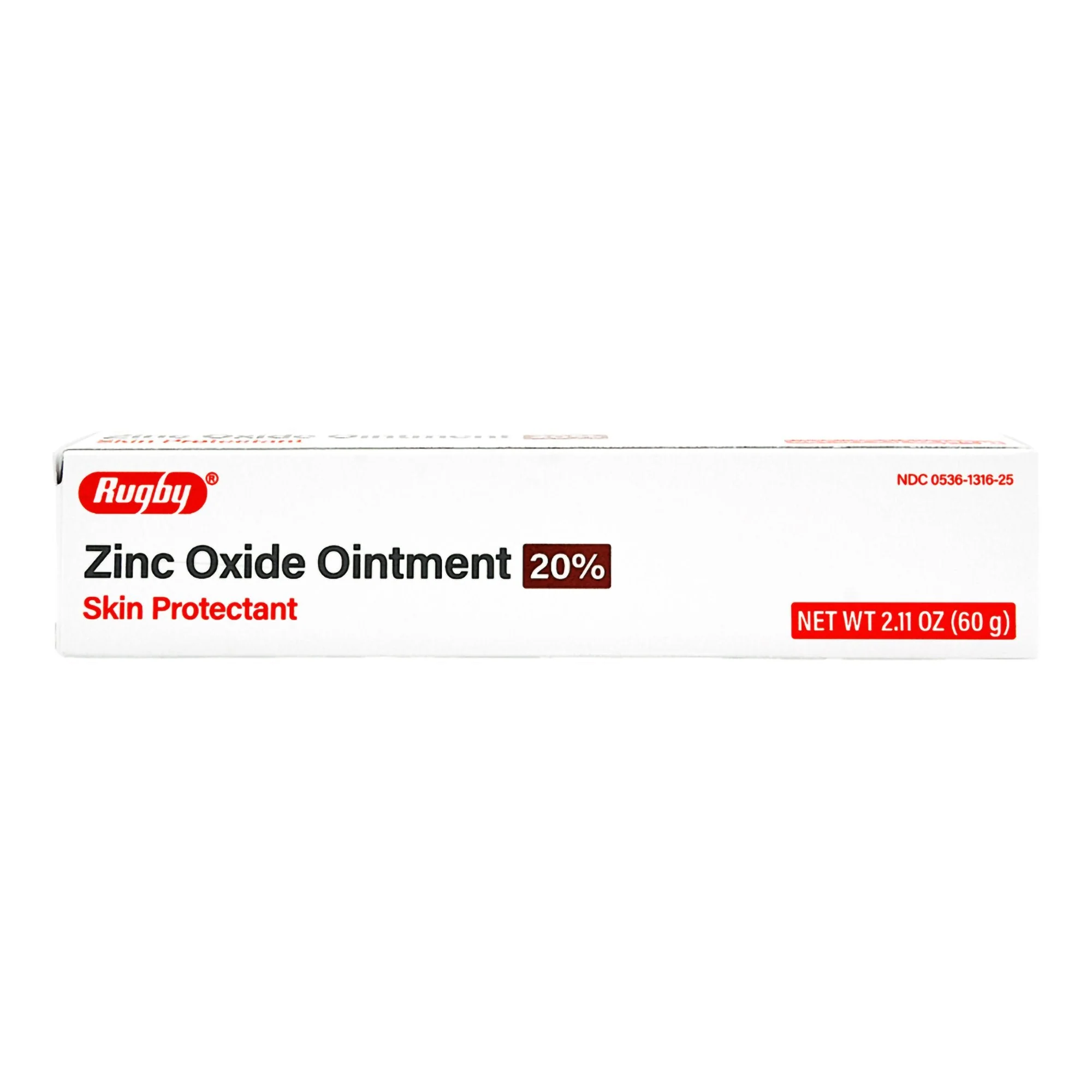 Major Pharmaceuticals Rugby 20% Zinc Oxide Ointment Skin Protectant, 60-gram Tube
