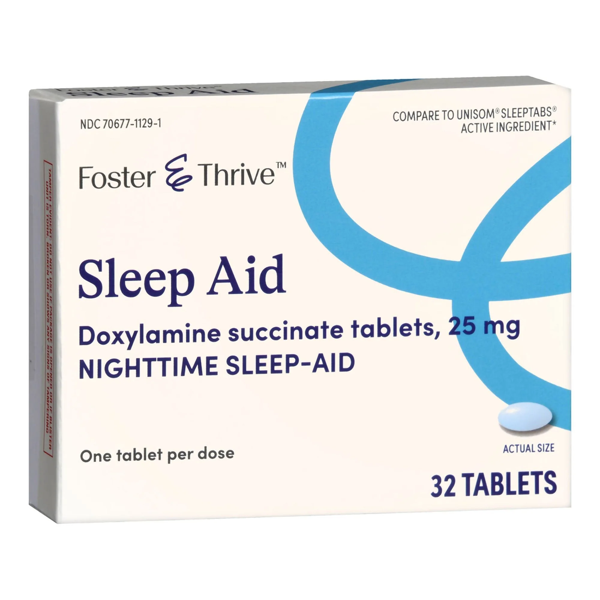 McKesson Brand Foster & Thrive Sleep Aid Doxylamine Succinate 25 mg Tablets - Image 3