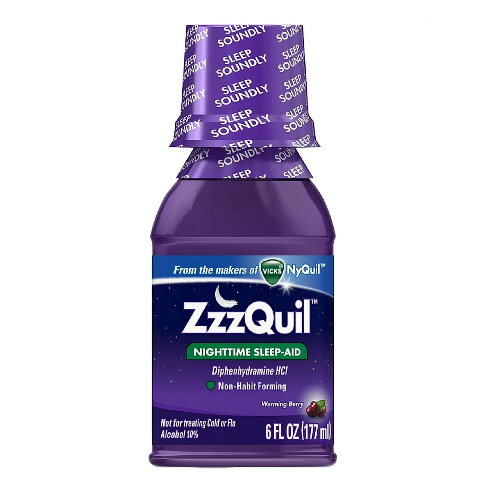 Procter & Gamble ZzzQuil Nighttime Sleep-Aid Liquid, Warming Berry