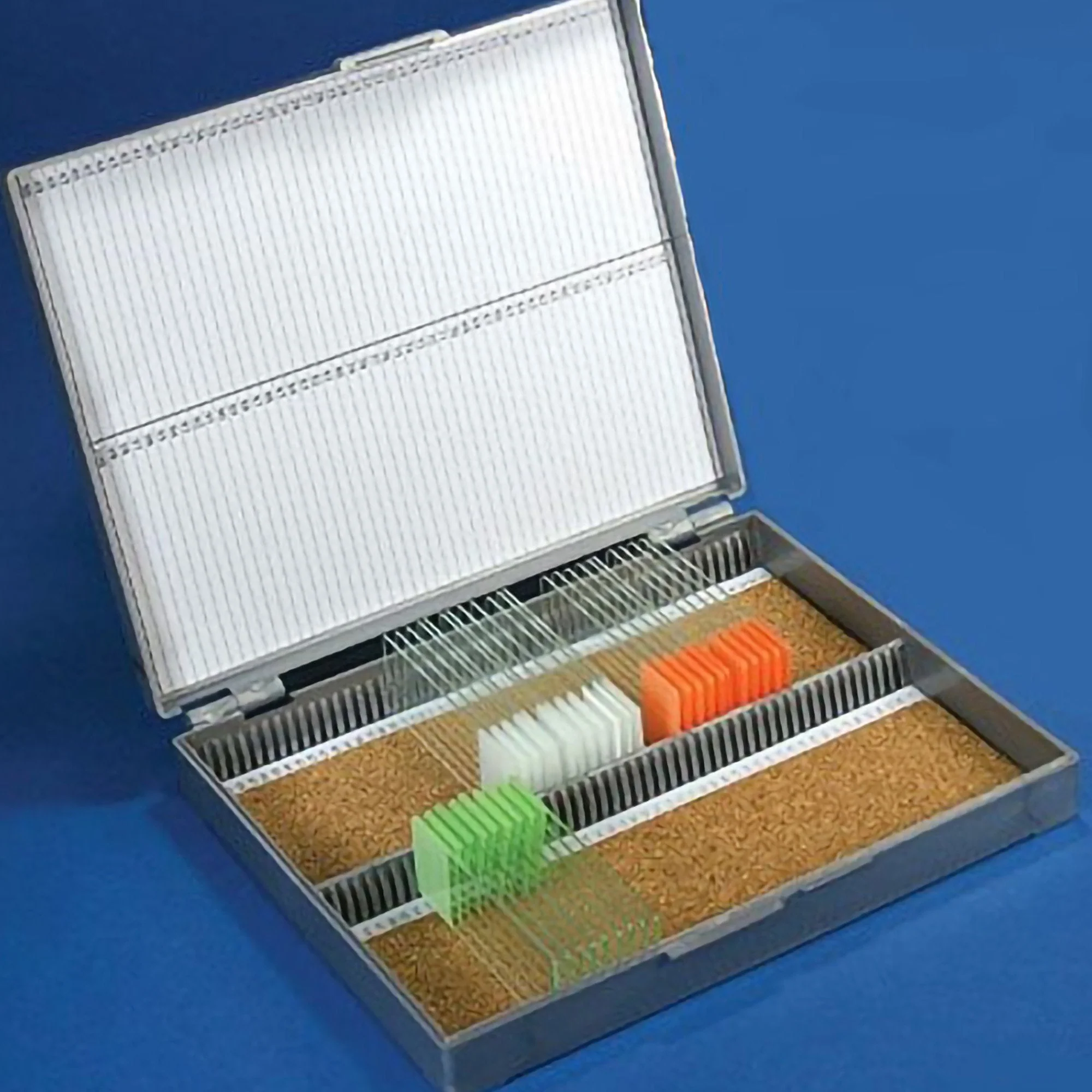 McKesson Brand Slide Storage Box McKesson Gray ABS Plastic / Cork 100 Slide Capacity