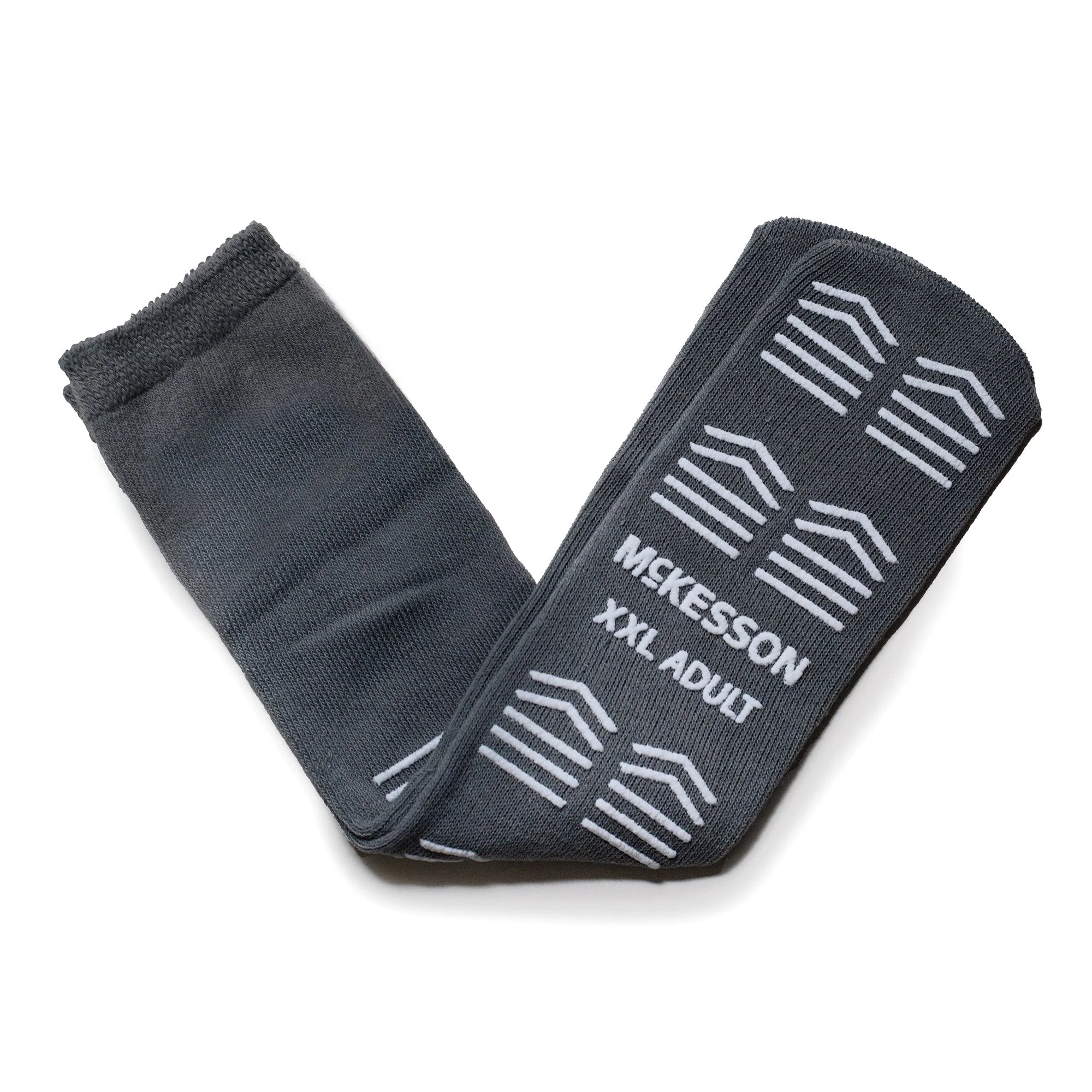 McKesson Brand McKesson Slipper Socks, Single Tread, 2X-Large, Gray (48/CS)