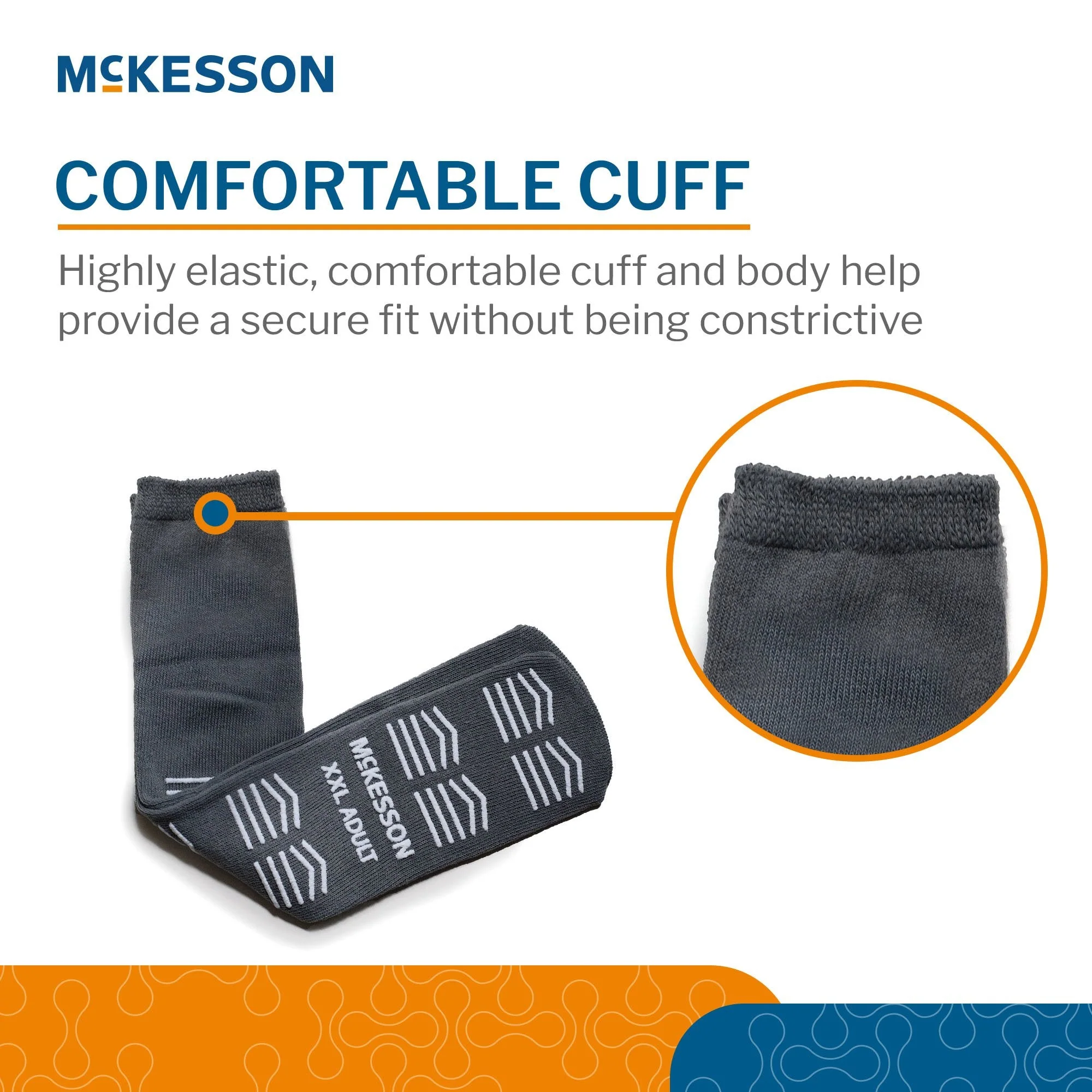 McKesson Brand McKesson Slipper Socks, Single Tread, 2X-Large, Gray (48/CS) - Image 4