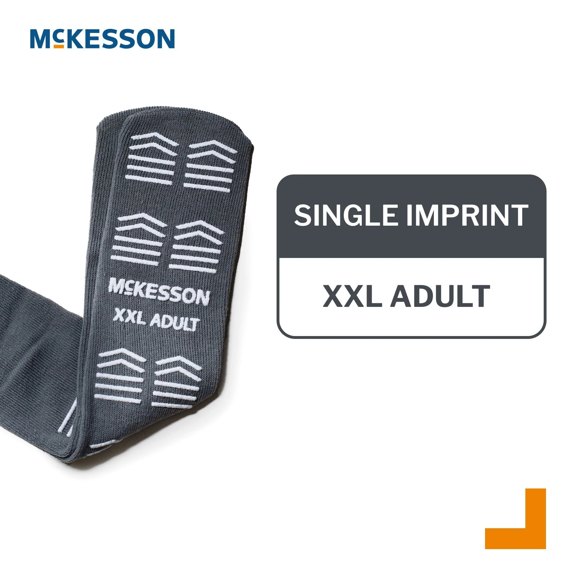 McKesson Brand McKesson Slipper Socks, Single Tread, 2X-Large, Gray (48/CS) - Image 3