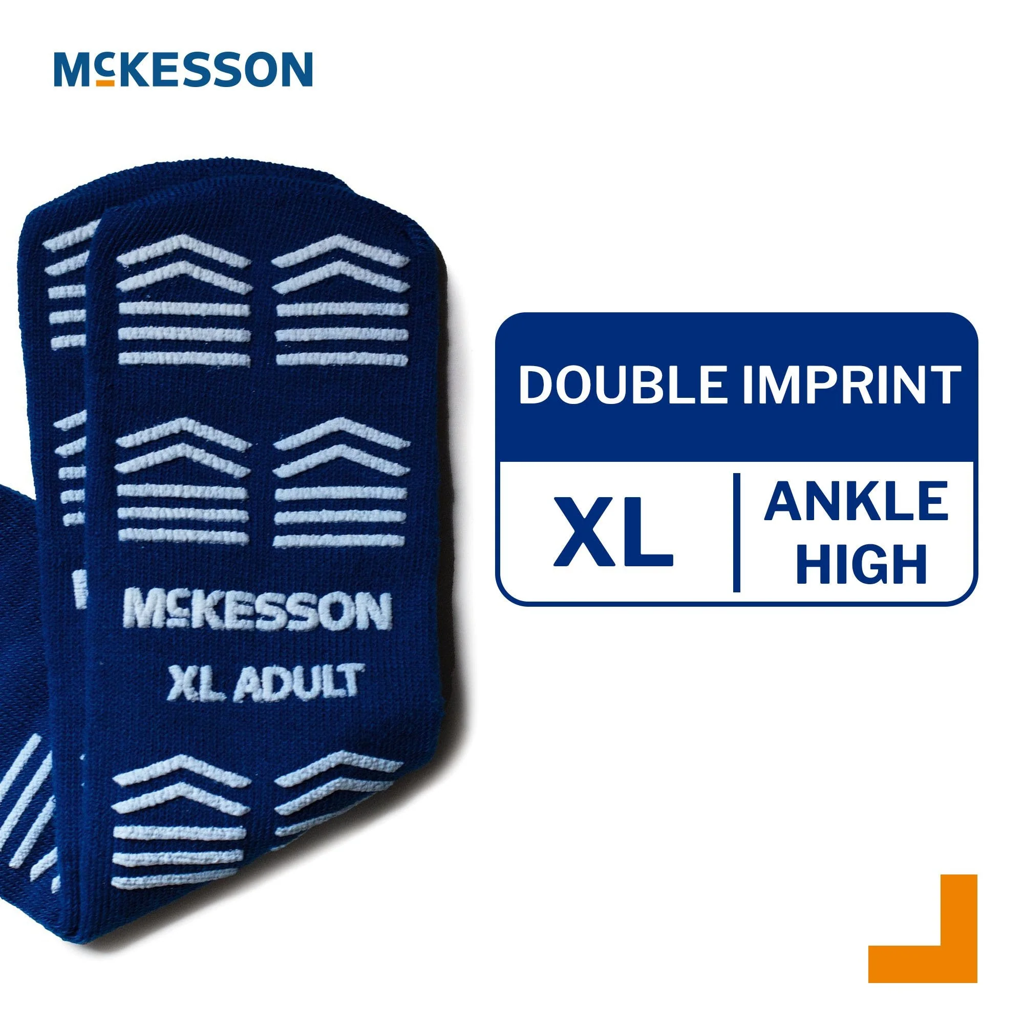 McKesson Brand McKesson Slipper Socks, Double Tread, Extra Large, Dark Blue (48/CS) - Image 3