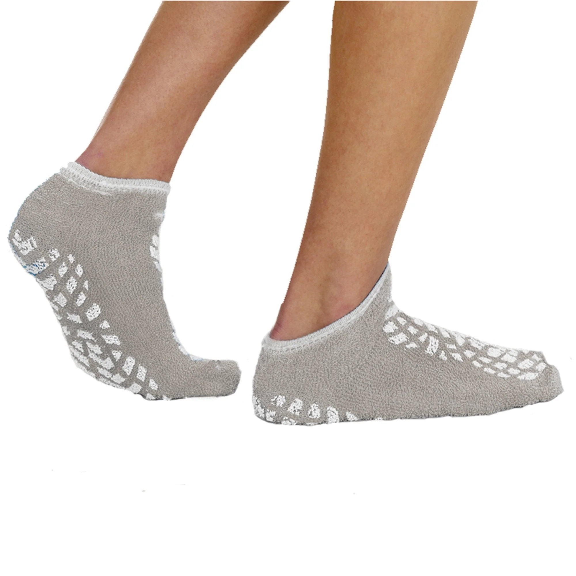 The Pillow Factory Division Terry Treads Slipper Socks, Extra Large, Gray (48/CS)