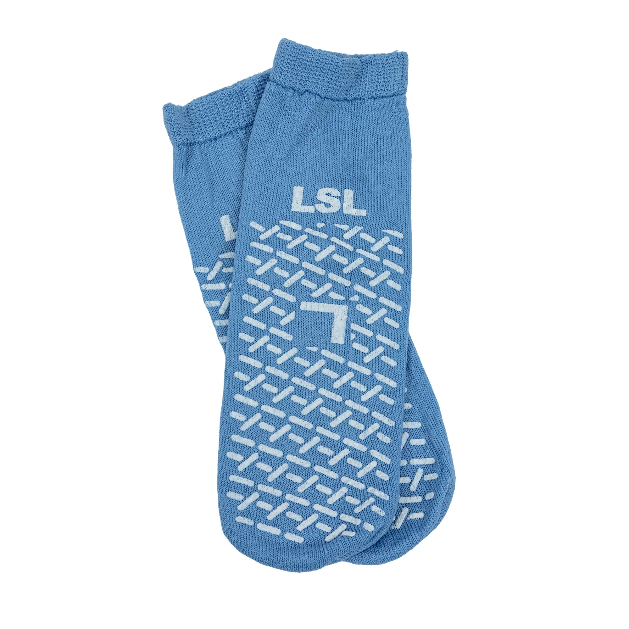 LSL Industries Slipper Socks Unisex Adult Large Double Tread Single Patient Use Blue (48/CS)