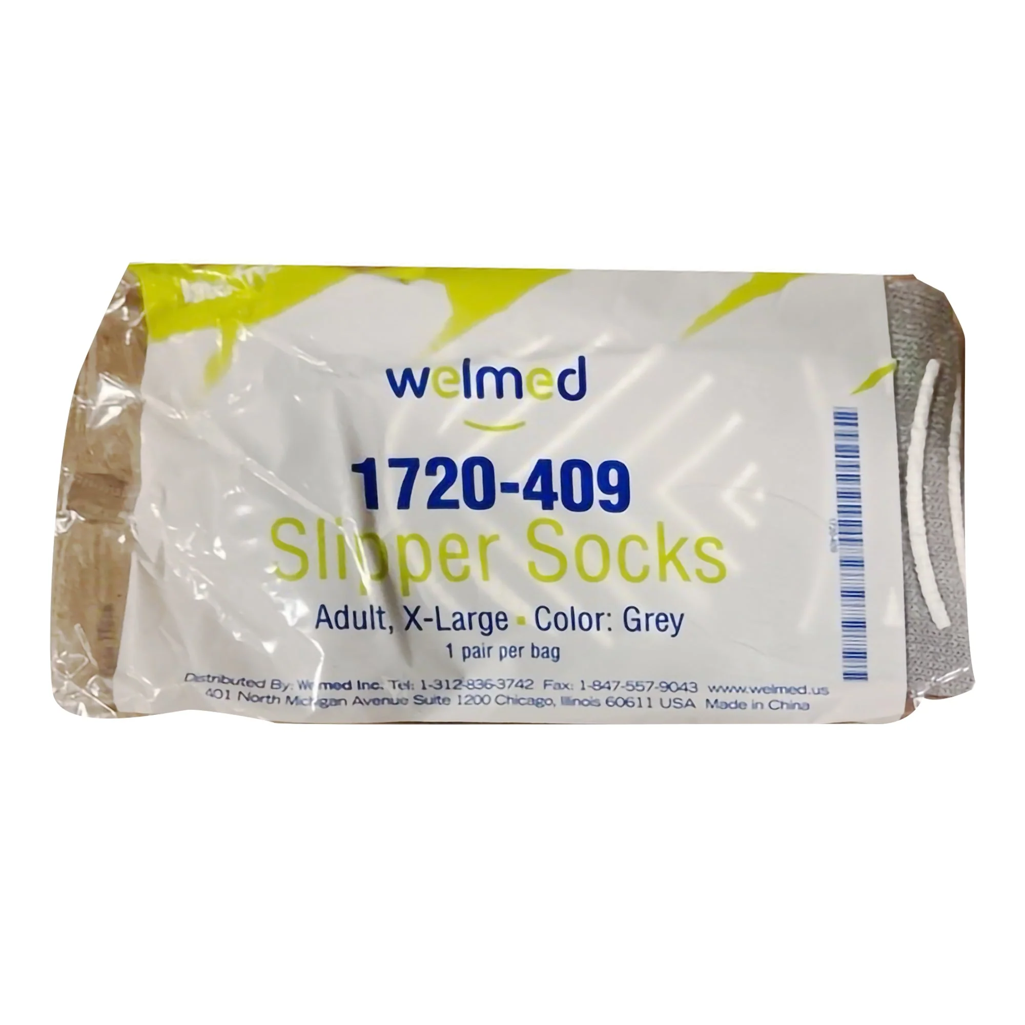 Welmed Welmed Slipper Socks, Extra Large, Gray, Single Tread (48/CS) - Image 2