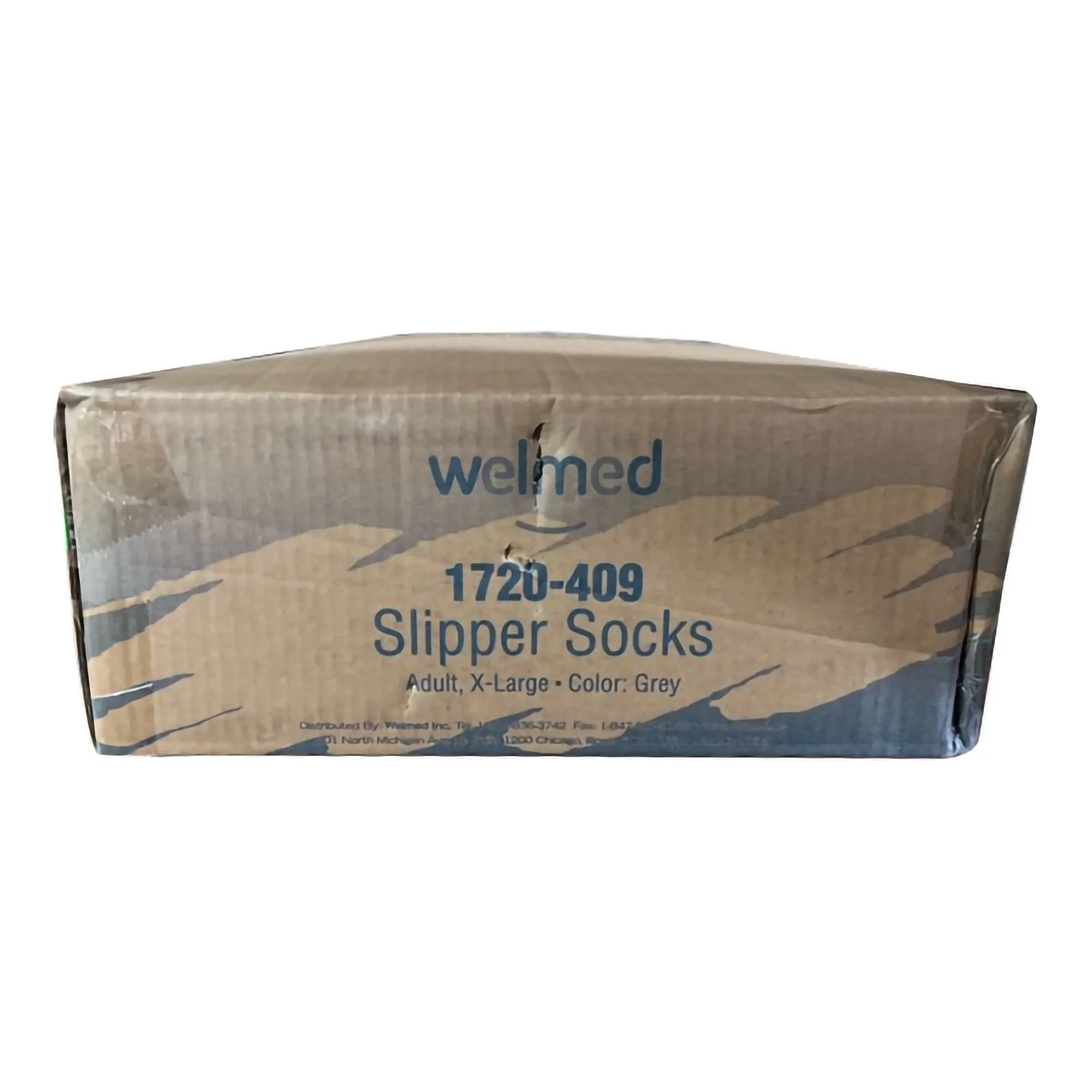 Welmed Welmed Slipper Socks, Extra Large, Gray, Single Tread (48/CS) - Image 3
