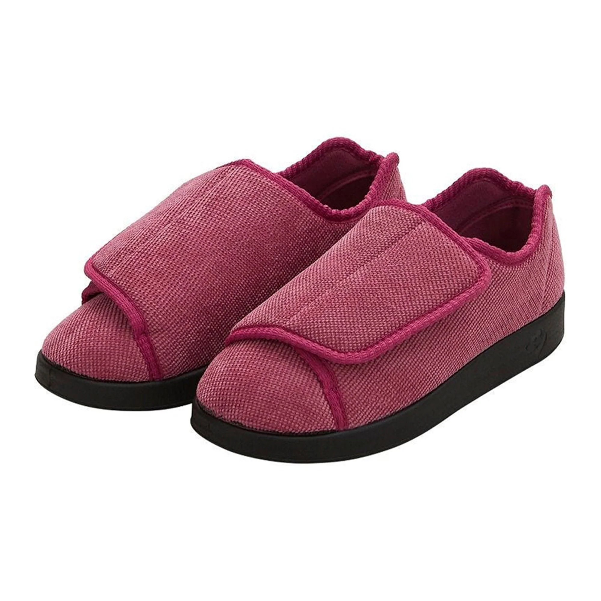 Silverts Adaptive LLC Silverts Women's Double Extra Wide Easy Closure Slippers, Dusty Rose, Size 10