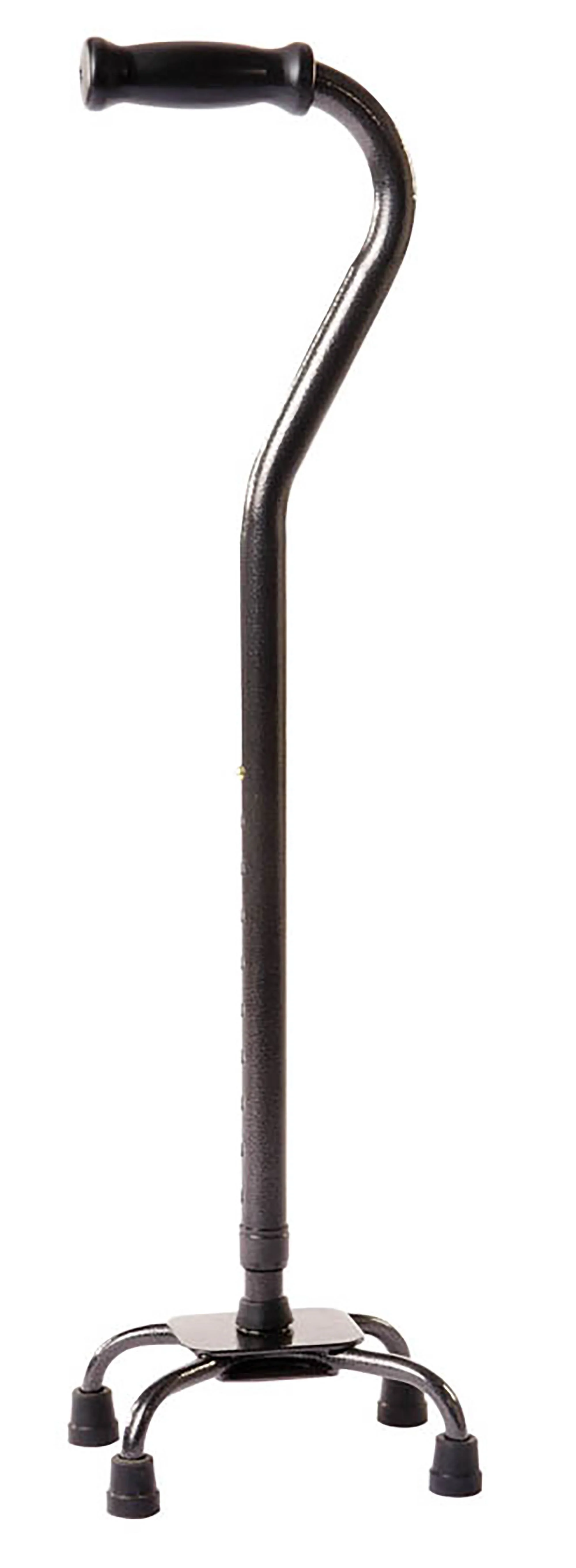 Compass Health Brands Carex Heavy Duty Small Base Xtra Quad Cane, Black
