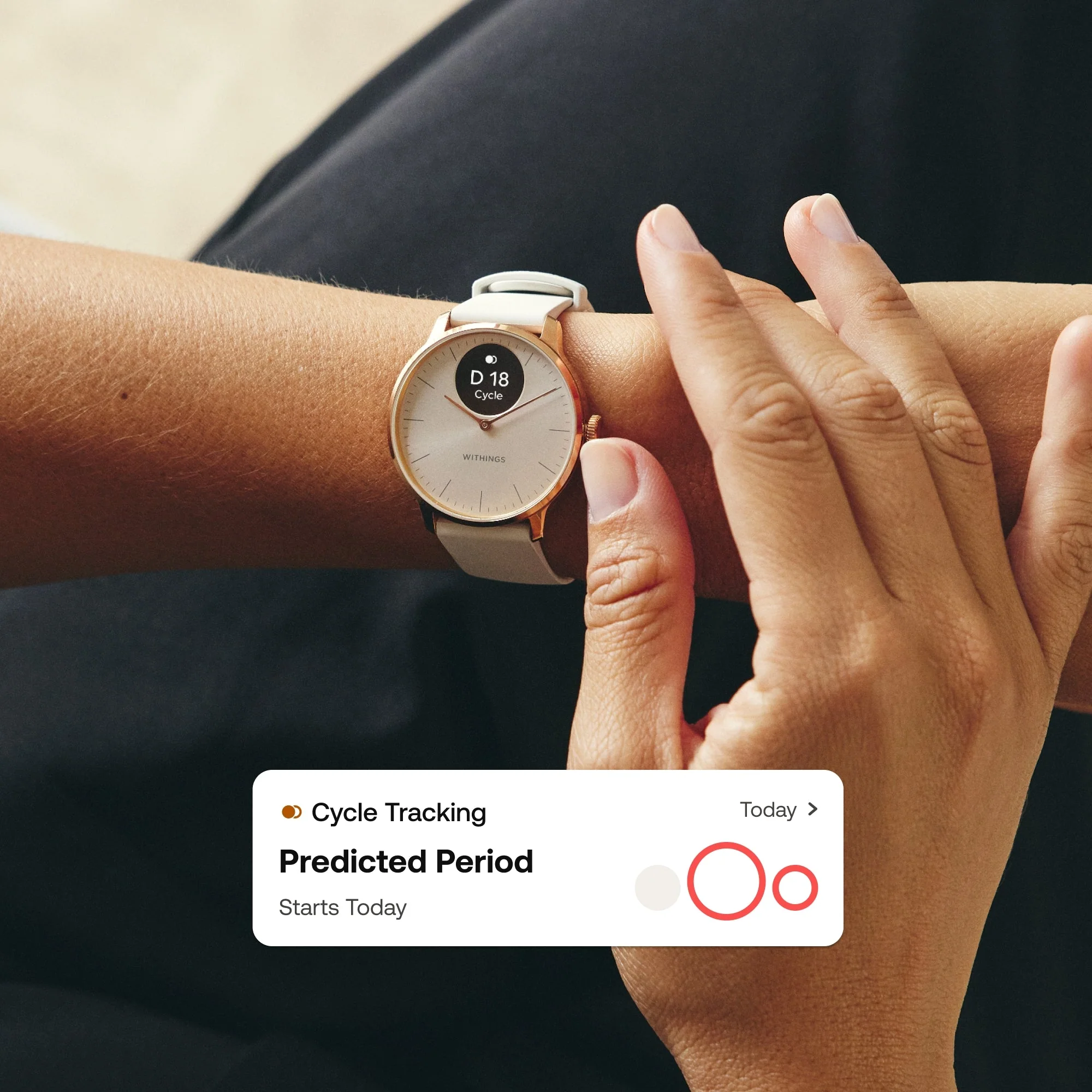 Withings Inc Withings ScanWatch Light Smart Watch, 37mm, Sand - Image 6
