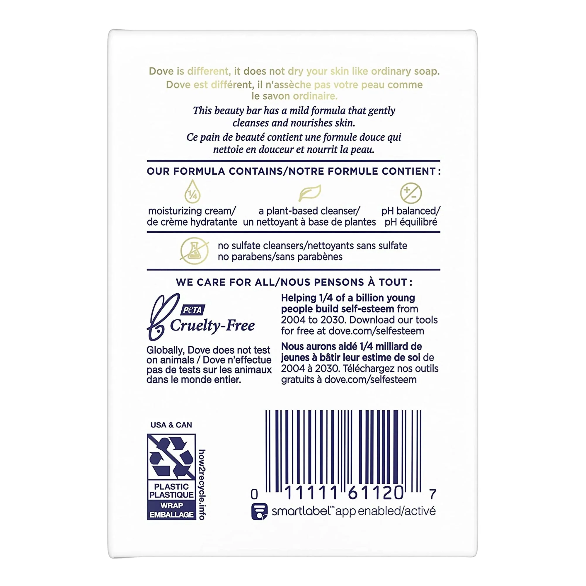 Unilever Soap Dove Sensitive Skin Bar 4.25 oz. Individually Wrapped Unscented (2/PK) - Image 2