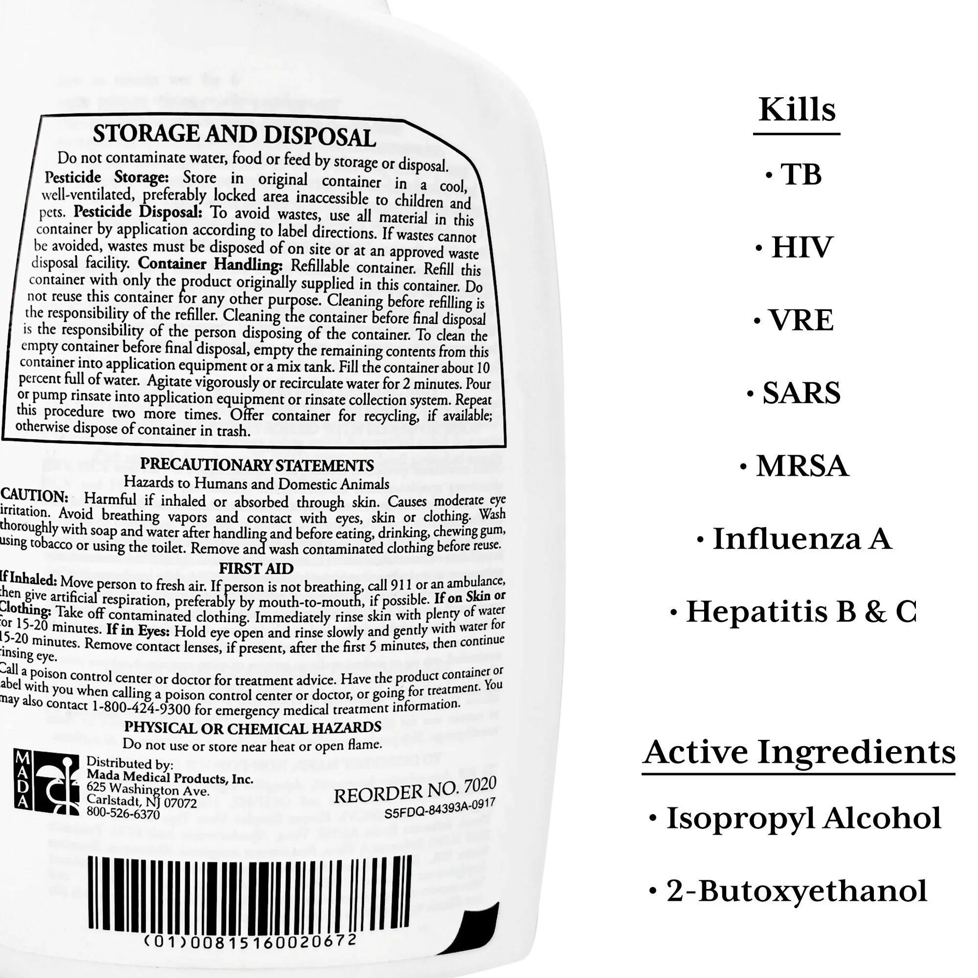 Mada Medical Products MadaCide FD Germicidal Solution (12/CS) - Image 4