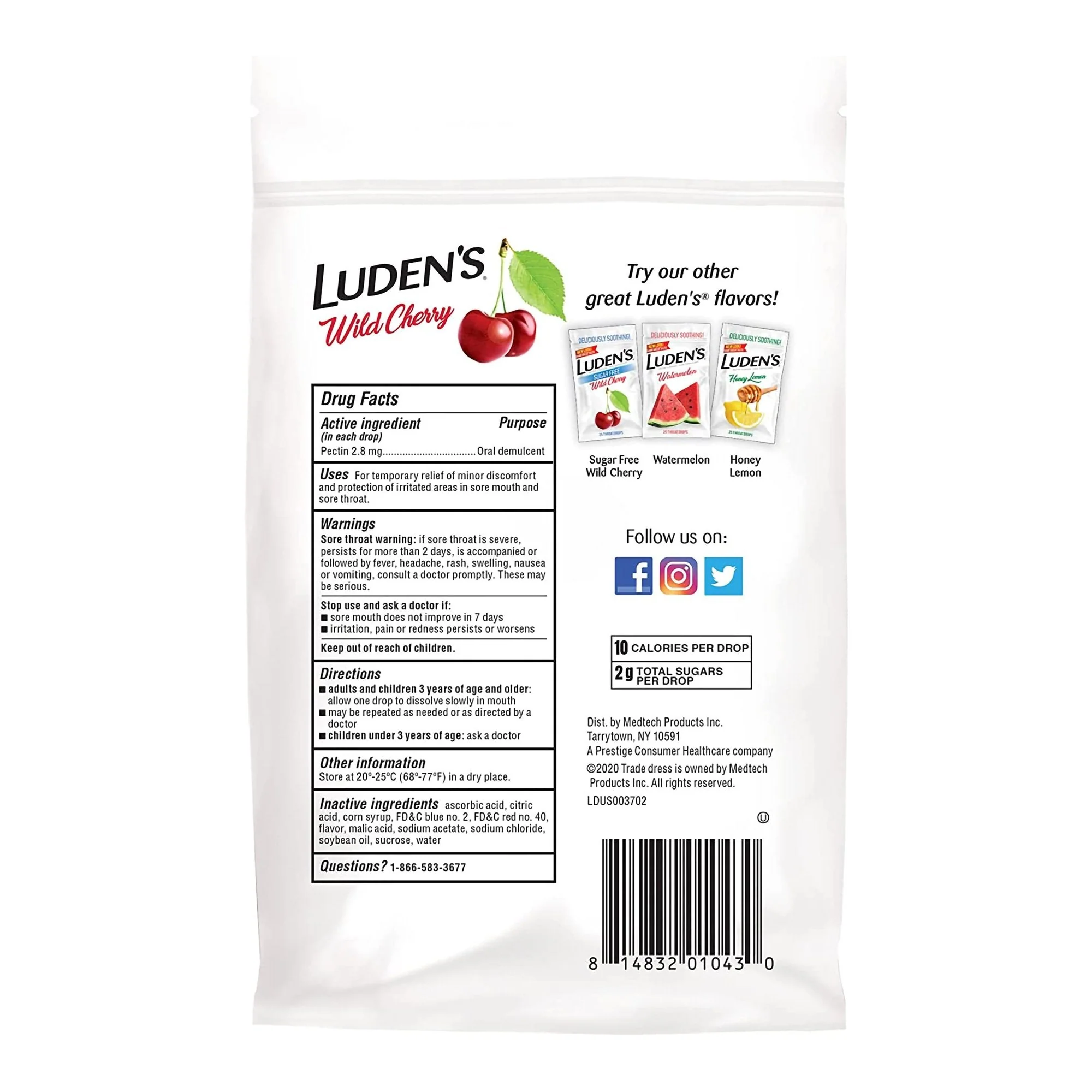 Prestige Medical Luden's Cherry Flavor Sore Throat Relief (30/BG) - Image 2