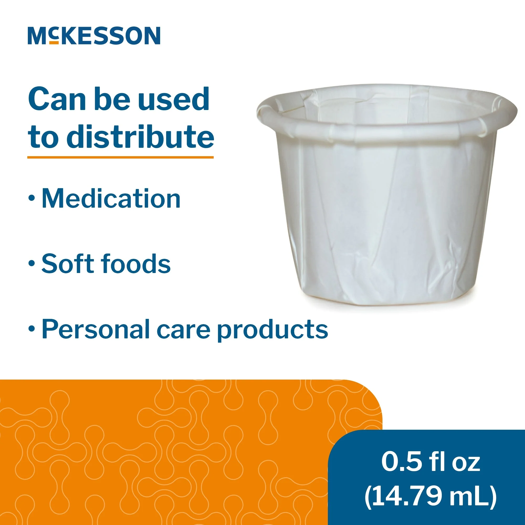 McKesson Brand McKesson White Paper Soufflé Cup, 0.5-ounce Capacity (5000/CS) - Image 3