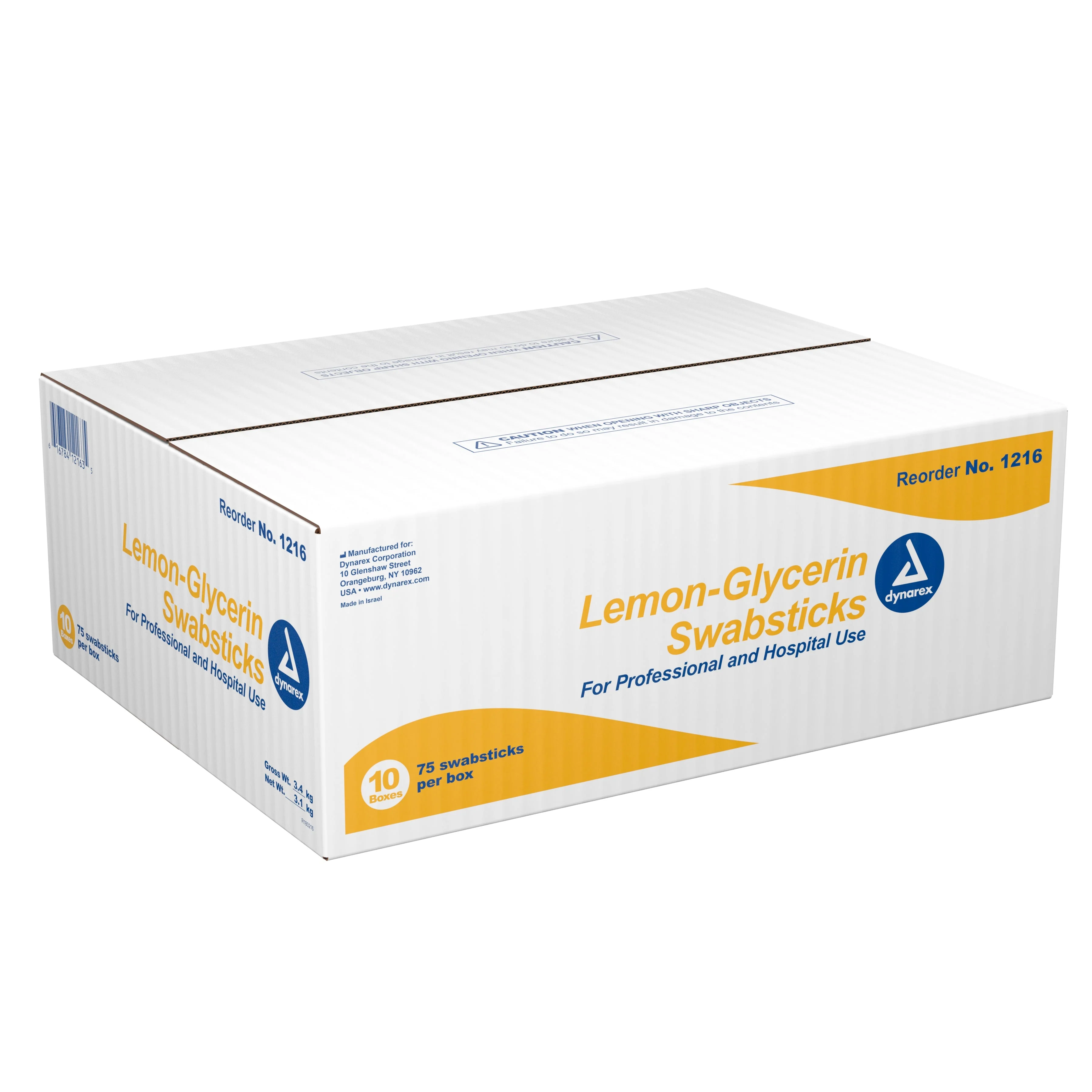 Dynarex dynarex Lemon-Glycerin Oral Swabsticks (250/CS) - Image 3