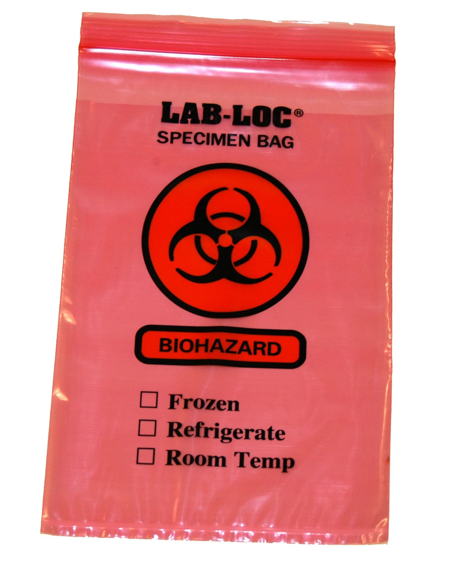 Elkay Plastics Lab-Loc Specimen Transport Bag, Document Pouch, Zip Close, Red Tinted, 6 x 9" (1000/CS)