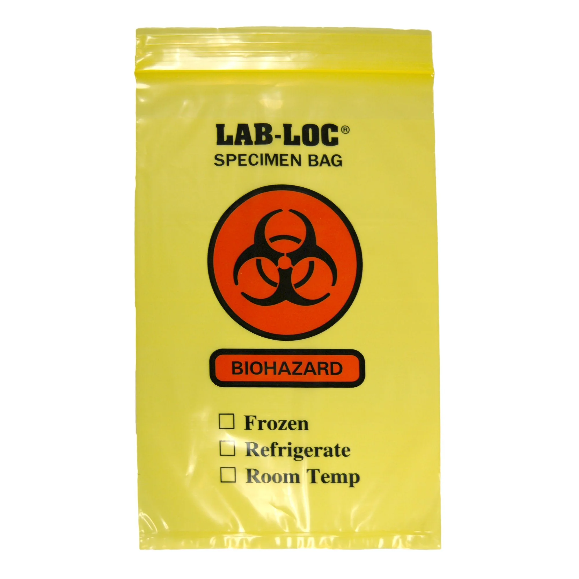 Elkay Plastics Lab-Loc Specimen Transport Bag, Document Pouch, Zip Close, Yellow Tinted, 6 x 9" (1000/CS)