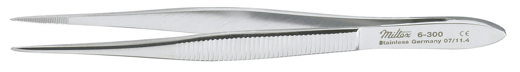 Splinter Forceps Miltex 4 Inch Length OR / Surgical Grade German Stainless Steel NonSterile NonLocking Thumb Handle Straight Pointed Tips