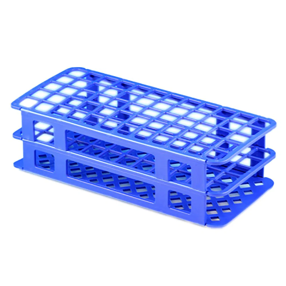 Globe Scientific Globe Scientific 456500 Series Test Tube Rack, 16/17mm, 60-Place, Blue