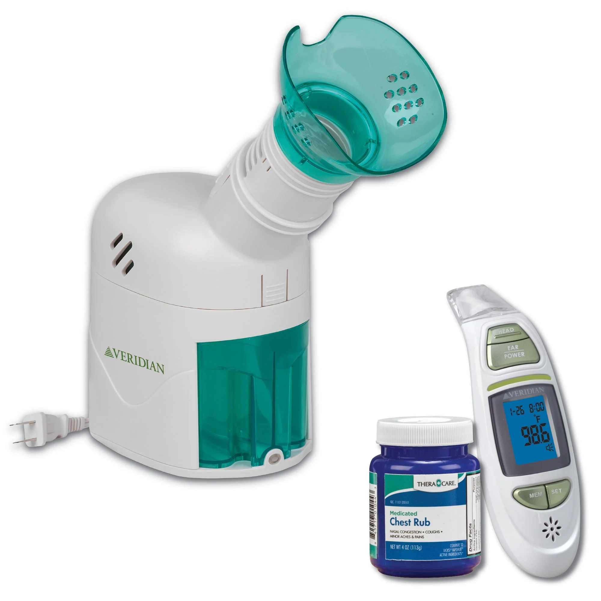Veridian Healthcare LLC TheraCare Three-Piece Cough and Cold Therapy Bundle