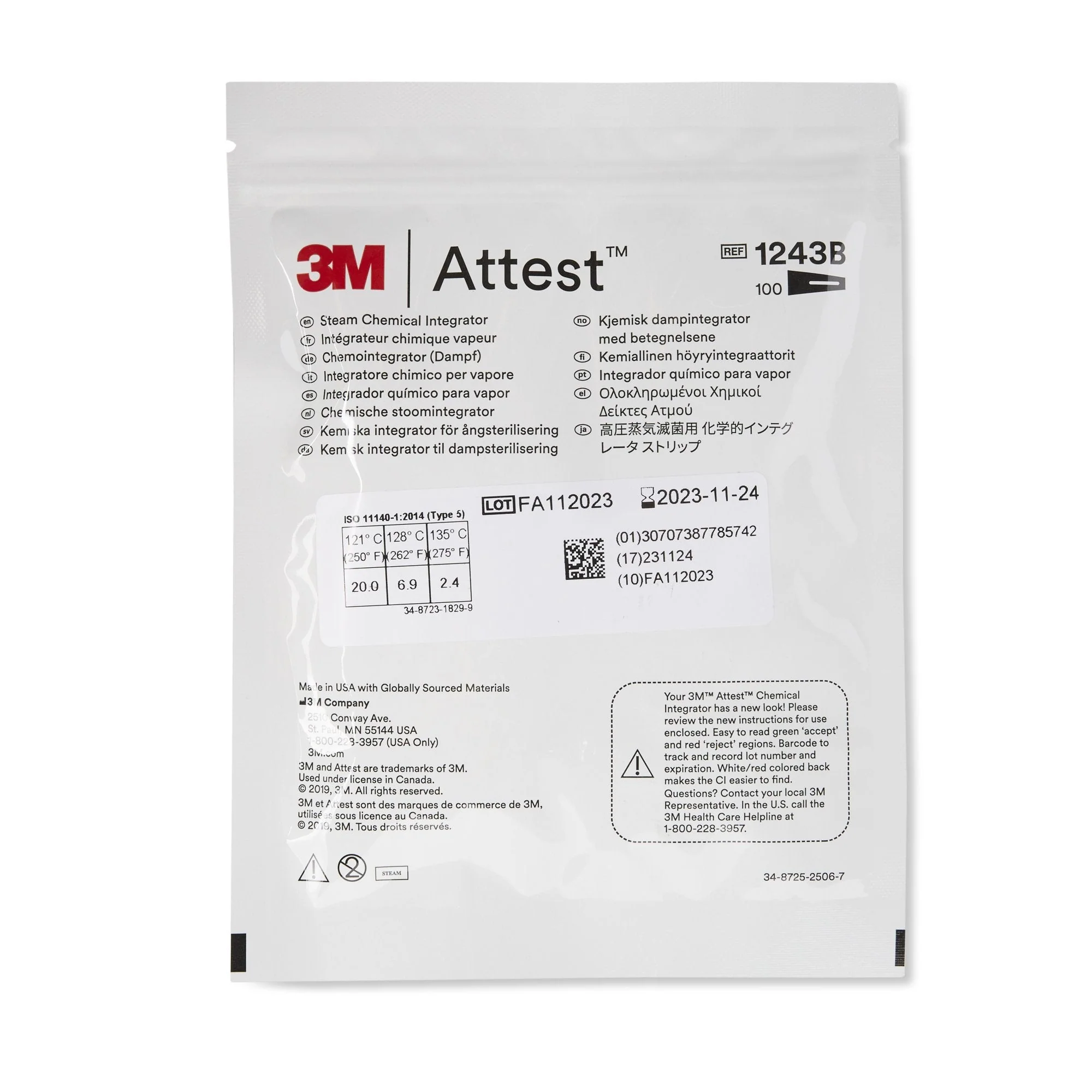 Solventum Corporation 3M Attest Sterilization Chemical Integrator Strip (1000/CS) - Image 2