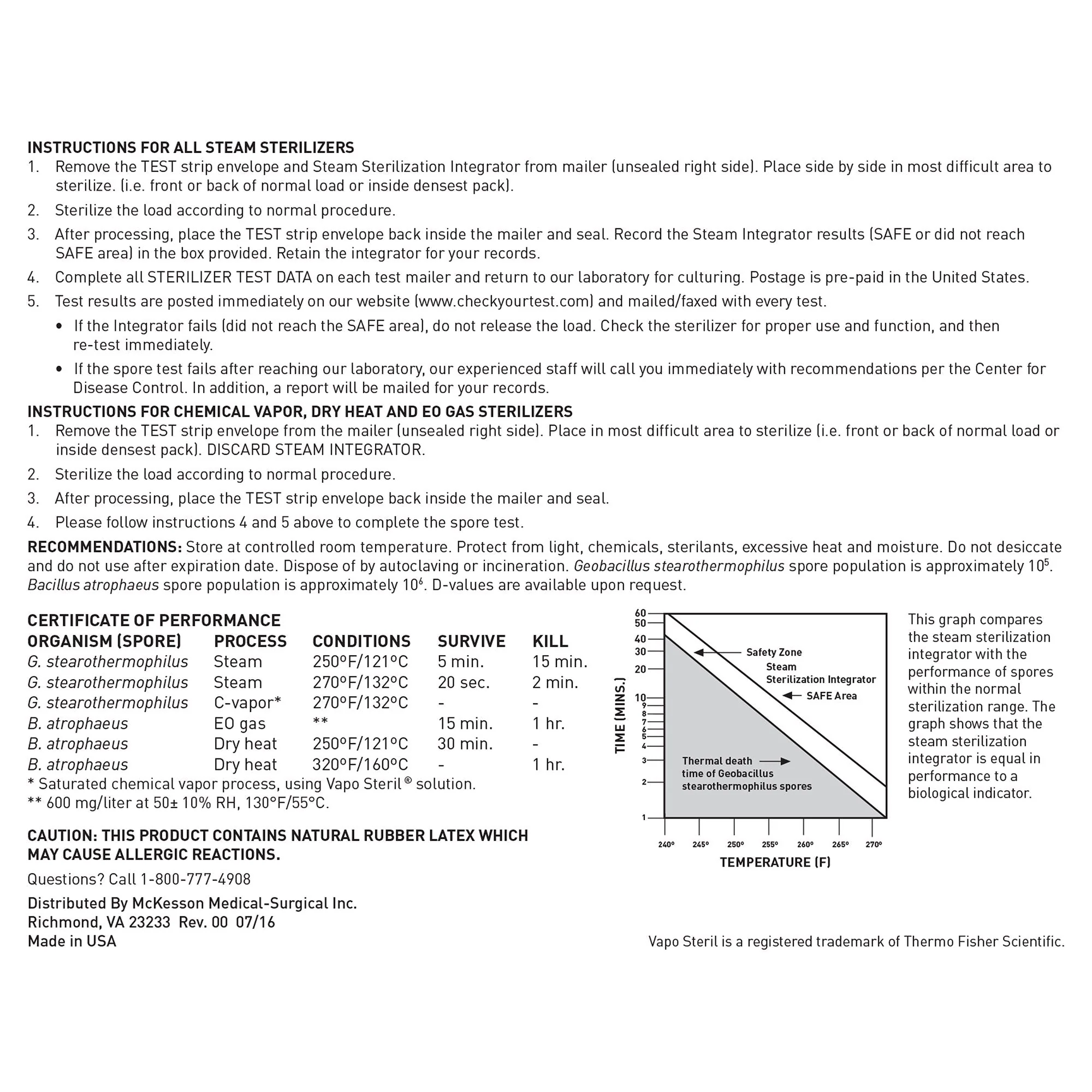 McKesson Brand McKesson Sterilizer Monitoring Mail-In Service (10/CS) - Image 3