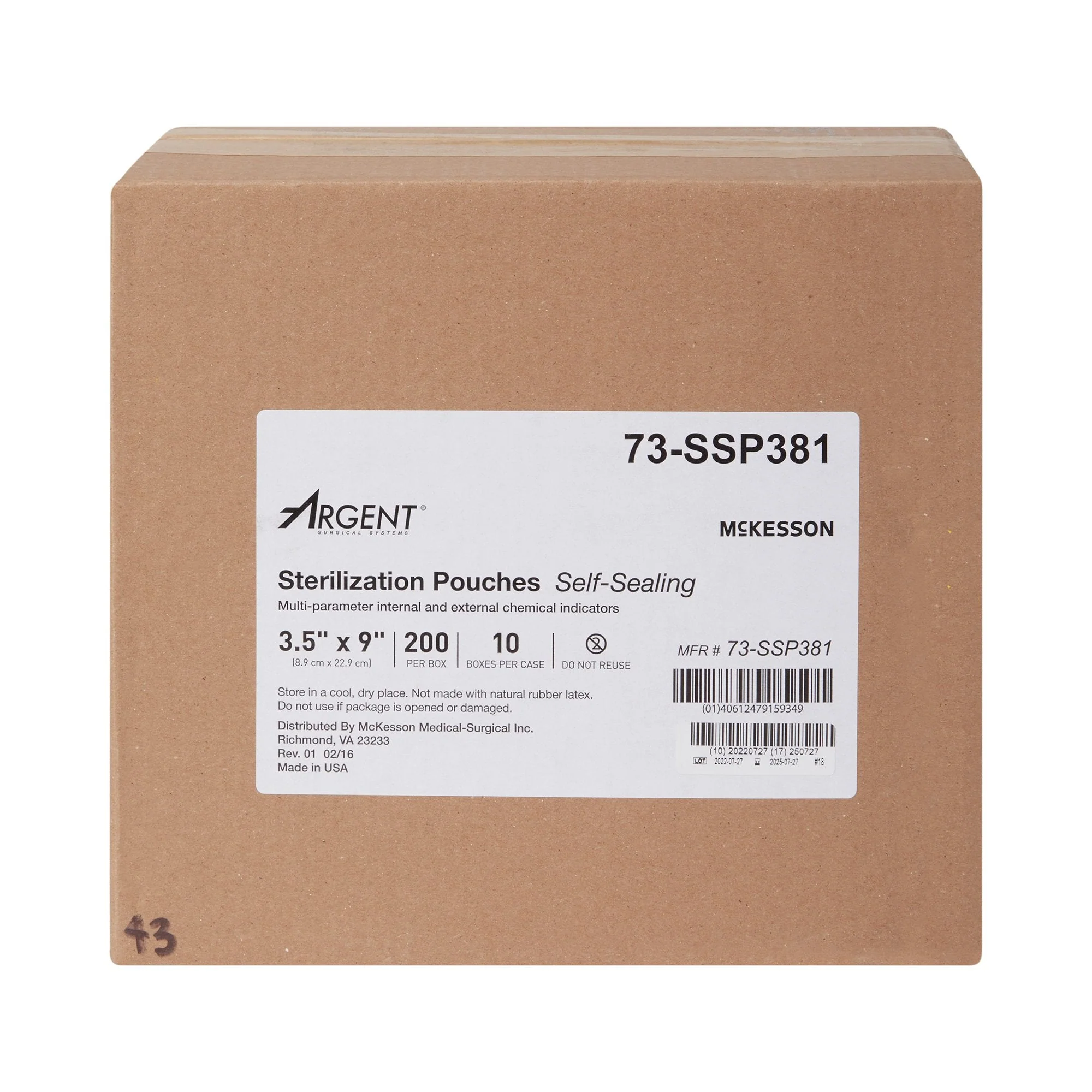 McKesson Brand McKesson Argent Sure-Check Sterilization Pouch, 3.5 x 9 Inch (10/CS) - Image 6