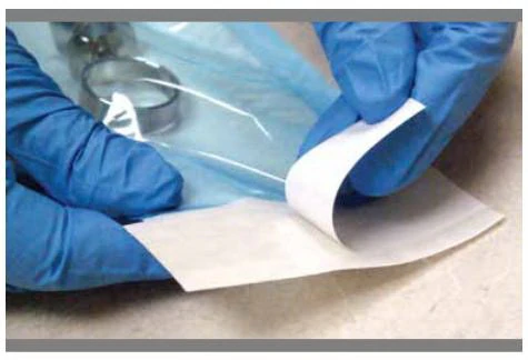 MicroCare LLC Sterilization Pouch ProView Plus Ethylene Oxide (EO) Gas / Steam / Chemical Vapor 10 X 16 Inch White / Blue Self Seal Paper / Film (200/BX)