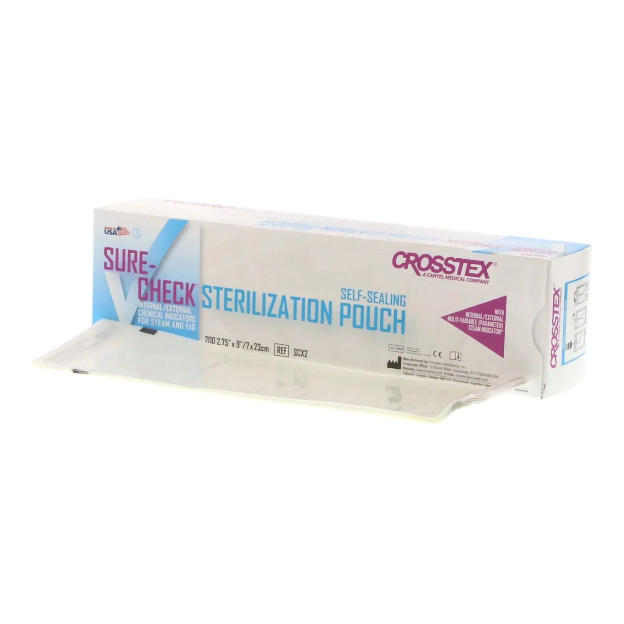 SPS Medical Supply Sure-Check Sterilization Pouch, 2¾ x 9 Inch (4000/CS) - Image 2