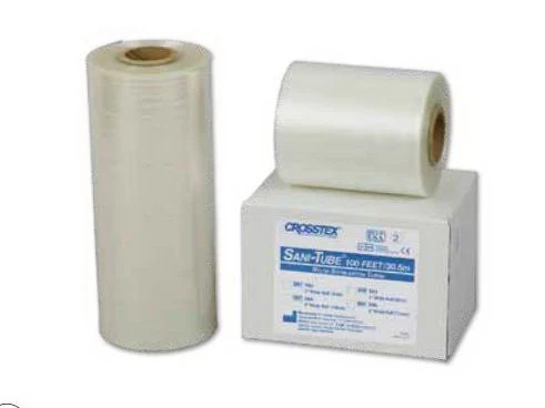 SPS Medical Supply Sterilization Roll Sani-Tube Steam / Dry Heat 6 Inch X 100 Foot White / Red Heat Seal / Tape Nylon (12/CS) - Image 2
