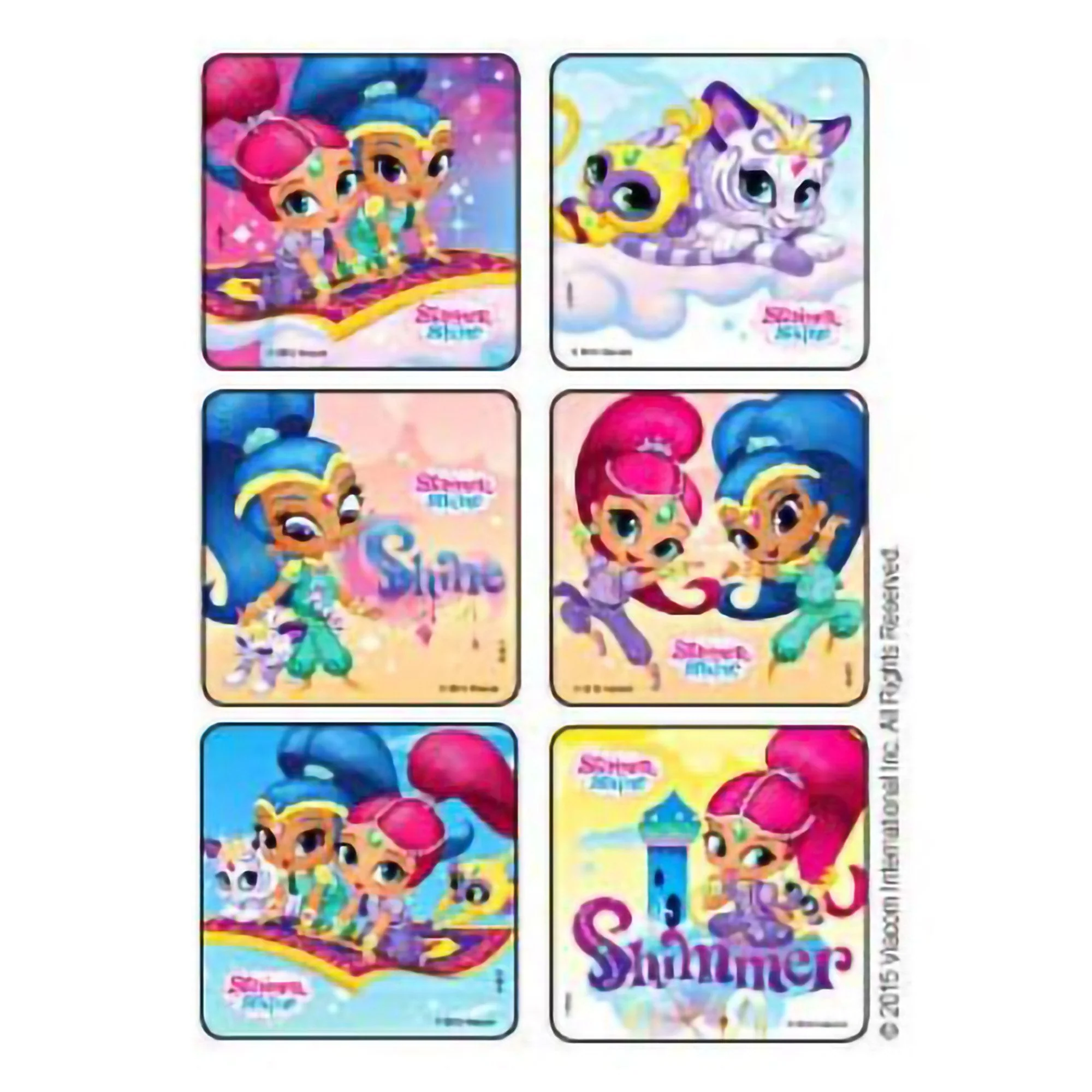 Medibadge Sticker Kids Love Stickers 75 per Pack Shimmer Shine 2-1/2 X 2-1/2 Inch (75/PK)