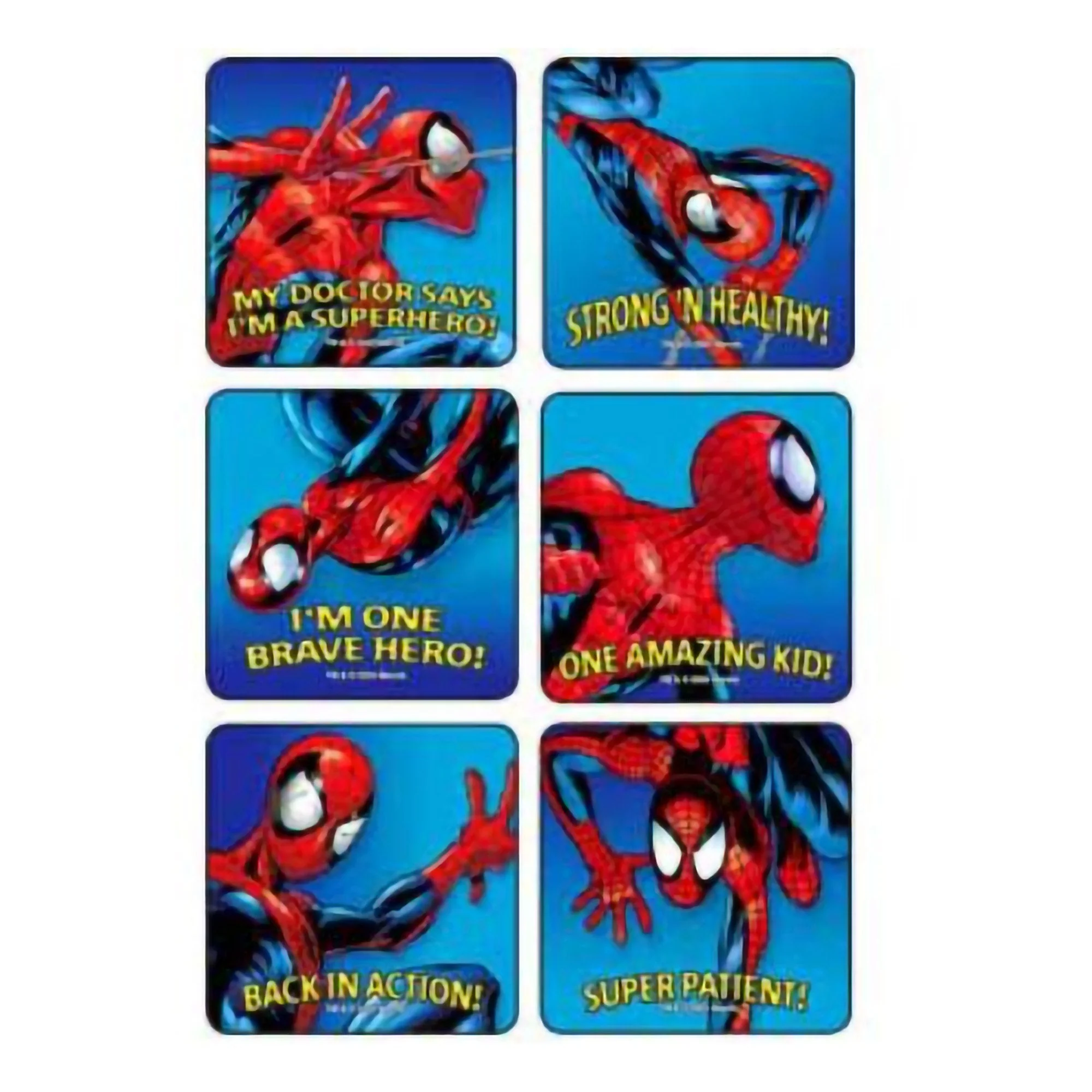 Medibadge Sticker Kids Love Stickers 90 per Pack Spider-Man Strong n Healthy 2-1/2 X 2-1/2 Inch