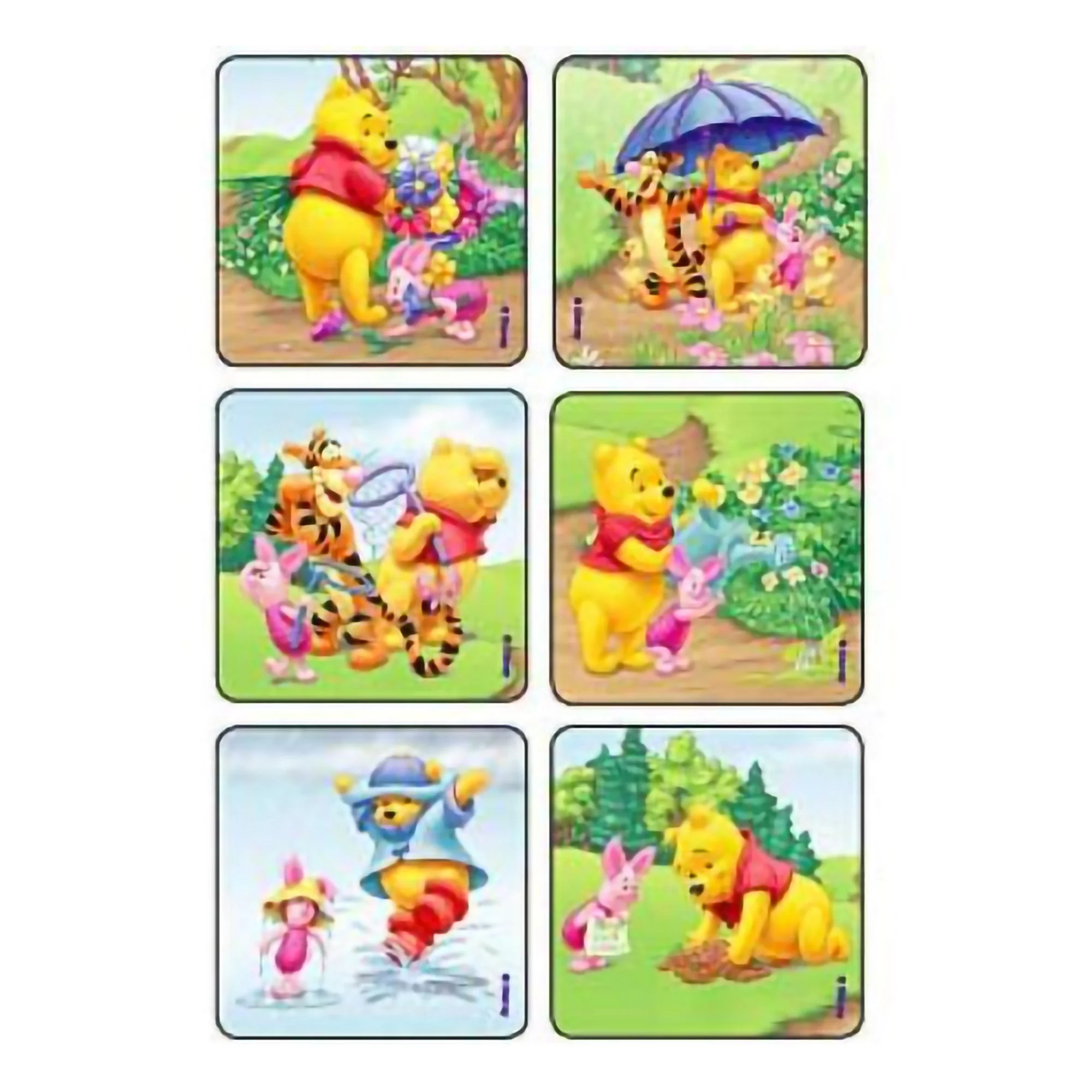 Medibadge Sticker Kids Love Stickers 90 per Pack Sunny time Pooh and Pals 2-1/2 X 2-1/2 Inch (90/PK)