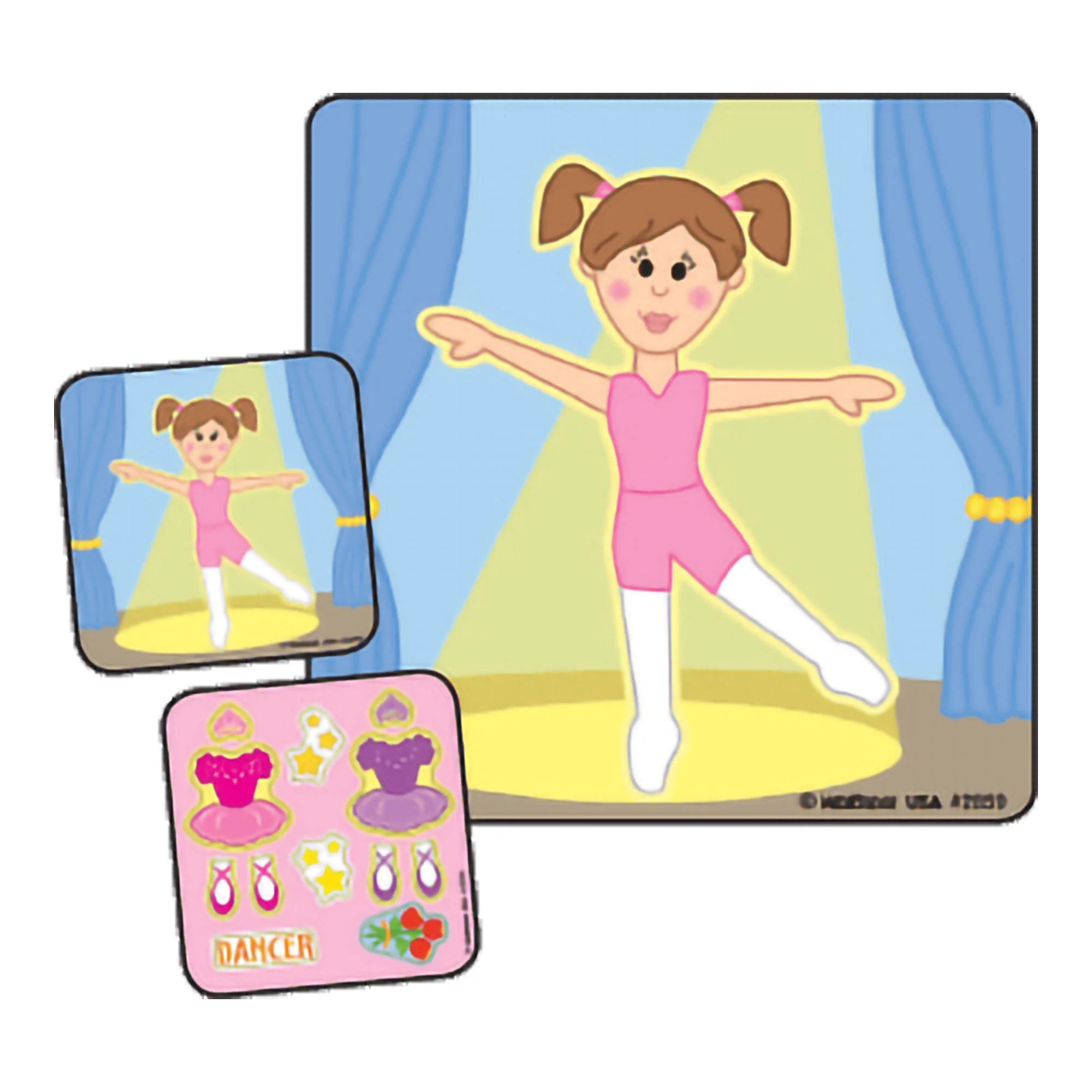 Medibadge Sticker Make-A-Sticker 90 per Unit Ballerina Make - A - Sticker , Assorted 2-1/2 X 2-1/2 Inch