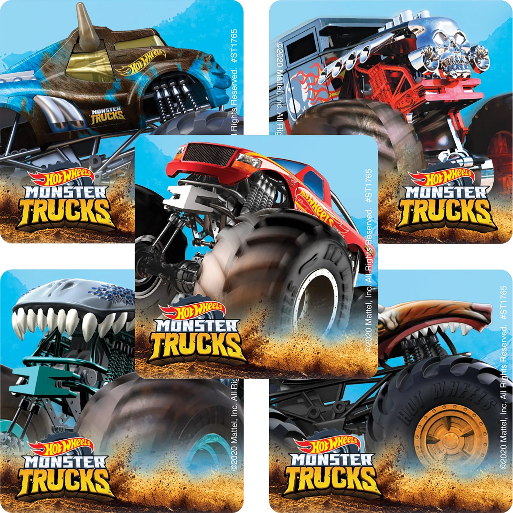 SmileMakers Sticker SmileMakers 100 per Box Hot Wheels Monster Truck 2-1/2 X 2-1/2 Inch (100/BX)