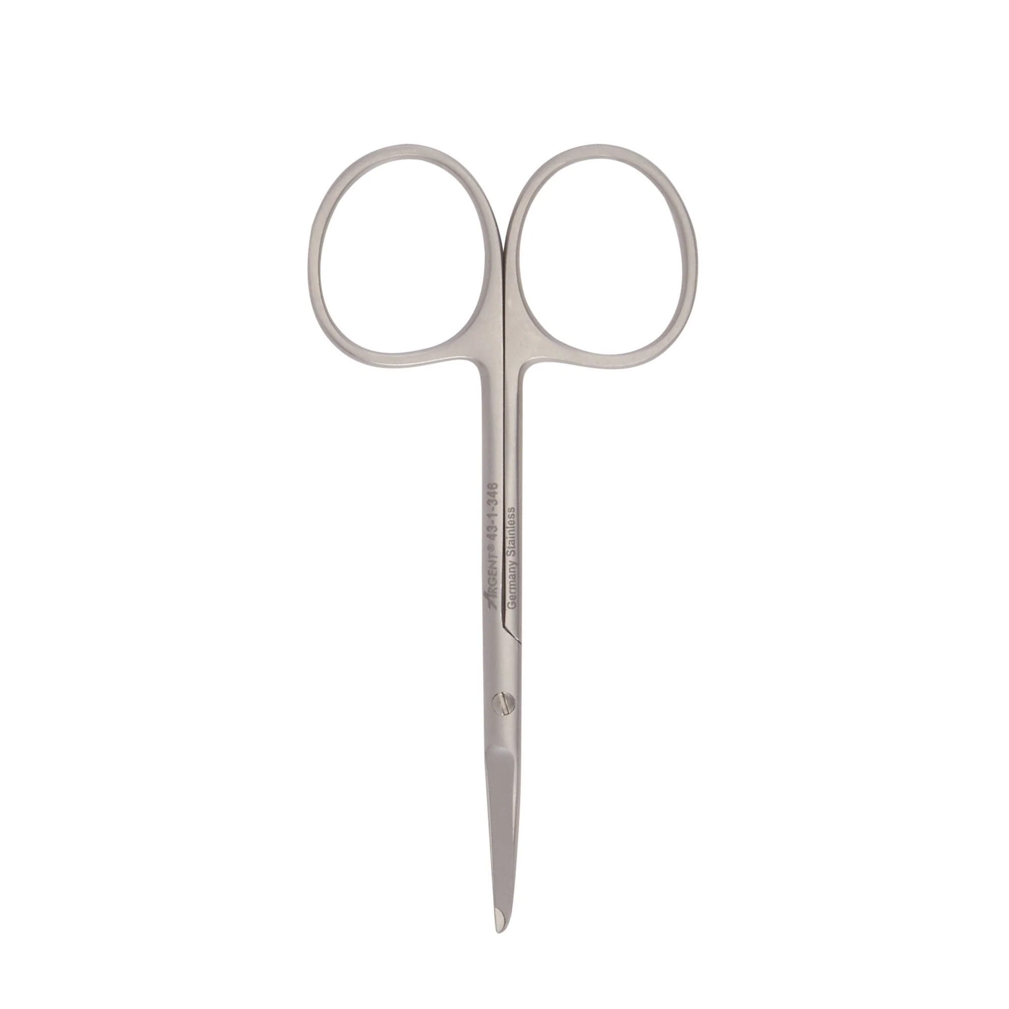 Stitch Scissors McKesson Argent Spencer 3-1/2 Inch Length OR / Surgical Grade Stainless Steel Finger Ring Handle Straight Blunt Tip / Blunt Tip