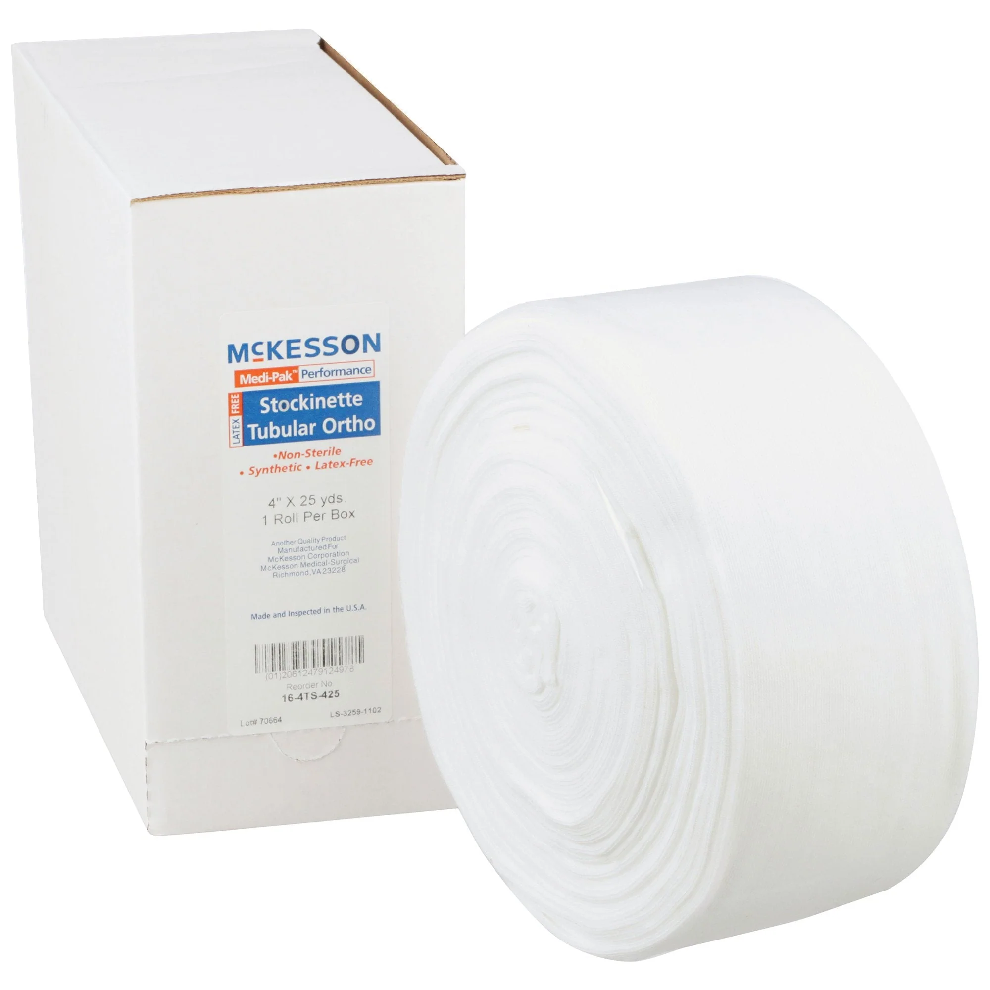 McKesson Brand McKesson White Polyester Tubular Stockinette, 4 Inch x 25 Yard (10/CS)