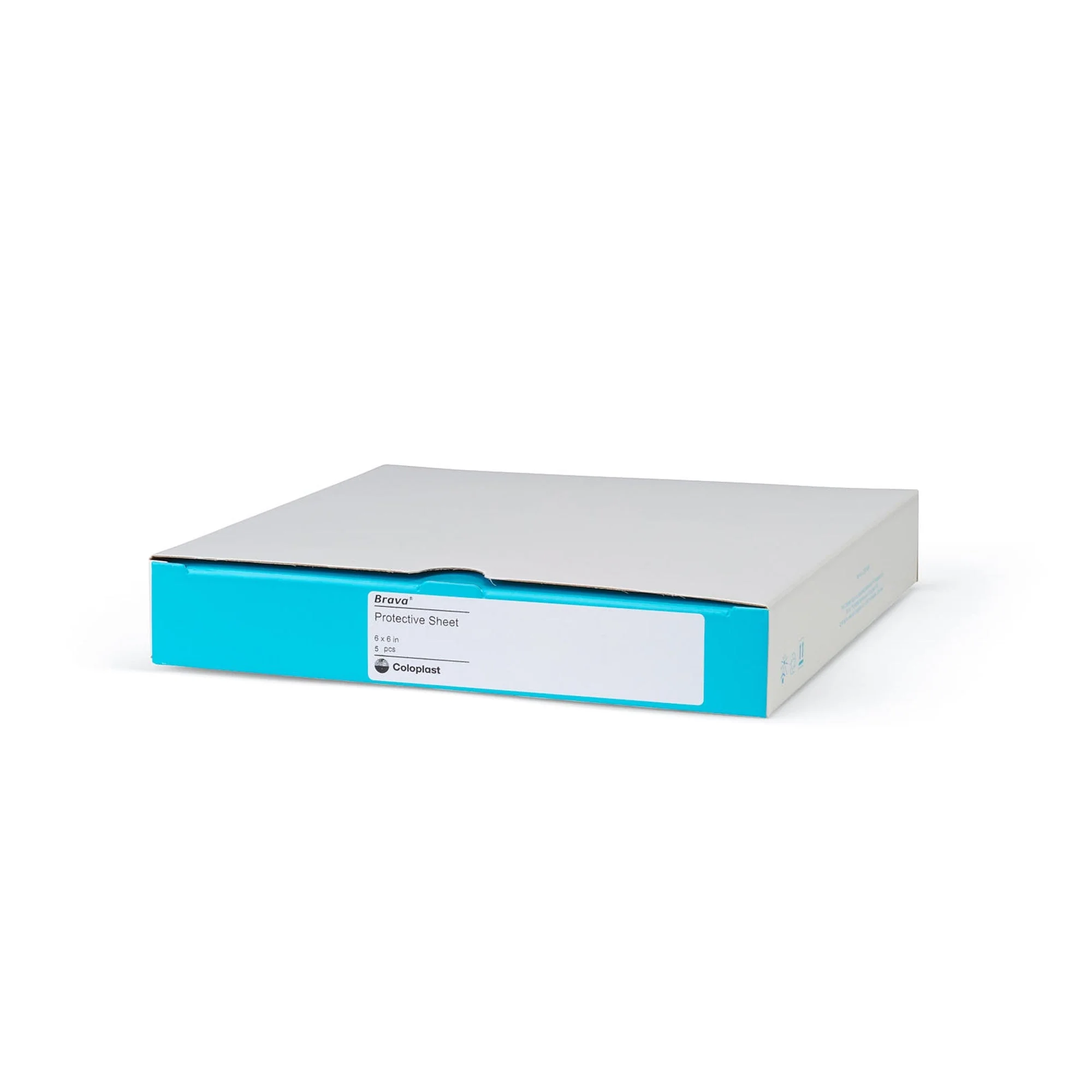 Coloplast Brava Stoma Skin Protective Sheet Ostomy Barrier with Moist Adhesion, 6 x 6 in. (5/BX)