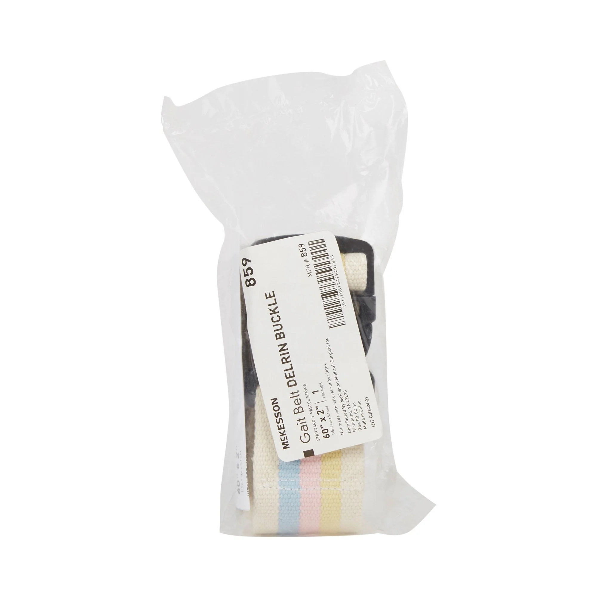 McKesson Brand McKesson Pastel Stripe Gait Belt, 60 Inch (48/CS) - Image 2