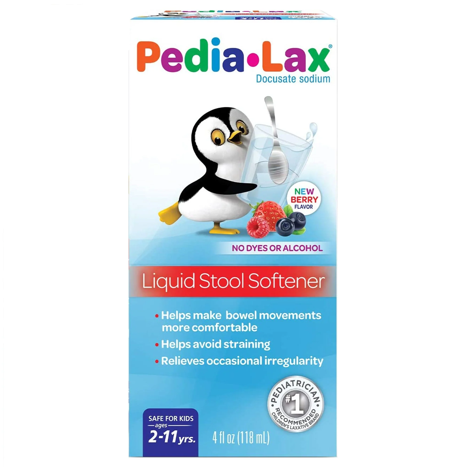 C.B. Fleet Pedia-Lax Liquid Stool Softener Berry Flavor