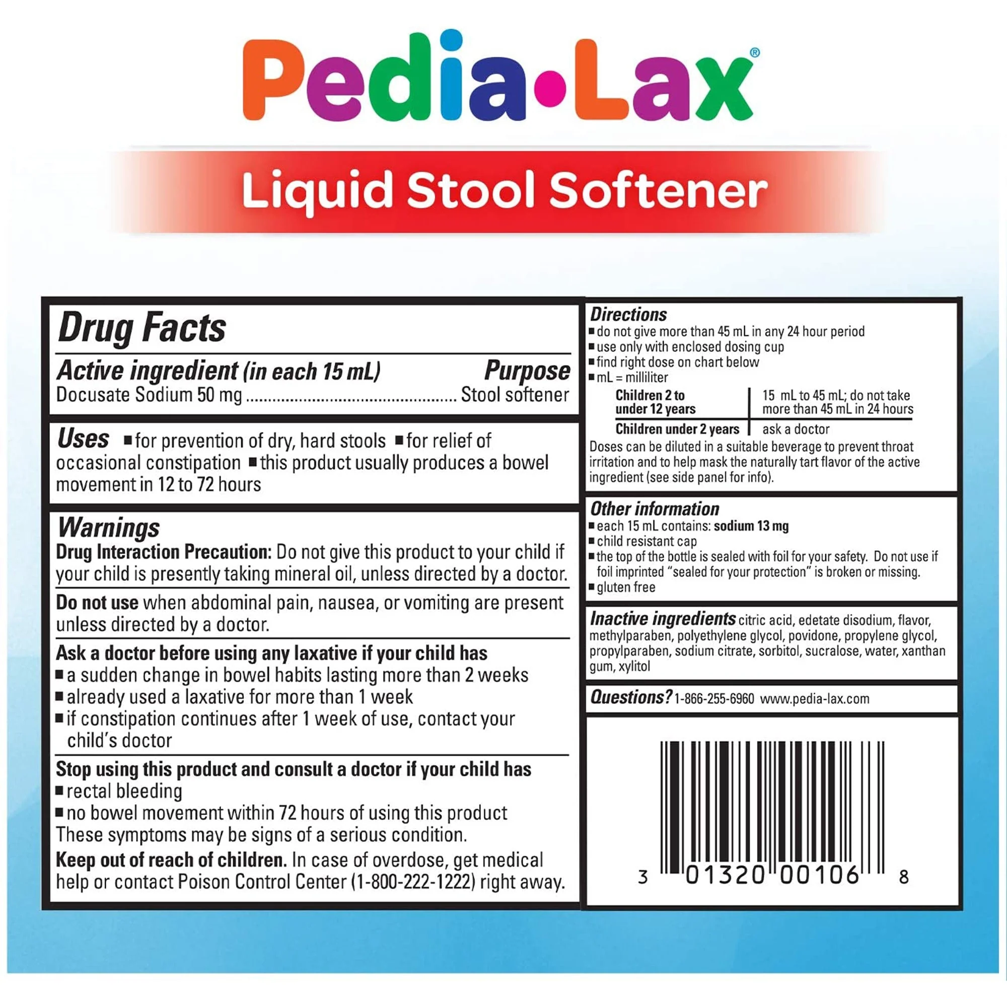 C.B. Fleet Pedia-Lax Liquid Stool Softener Berry Flavor - Image 2