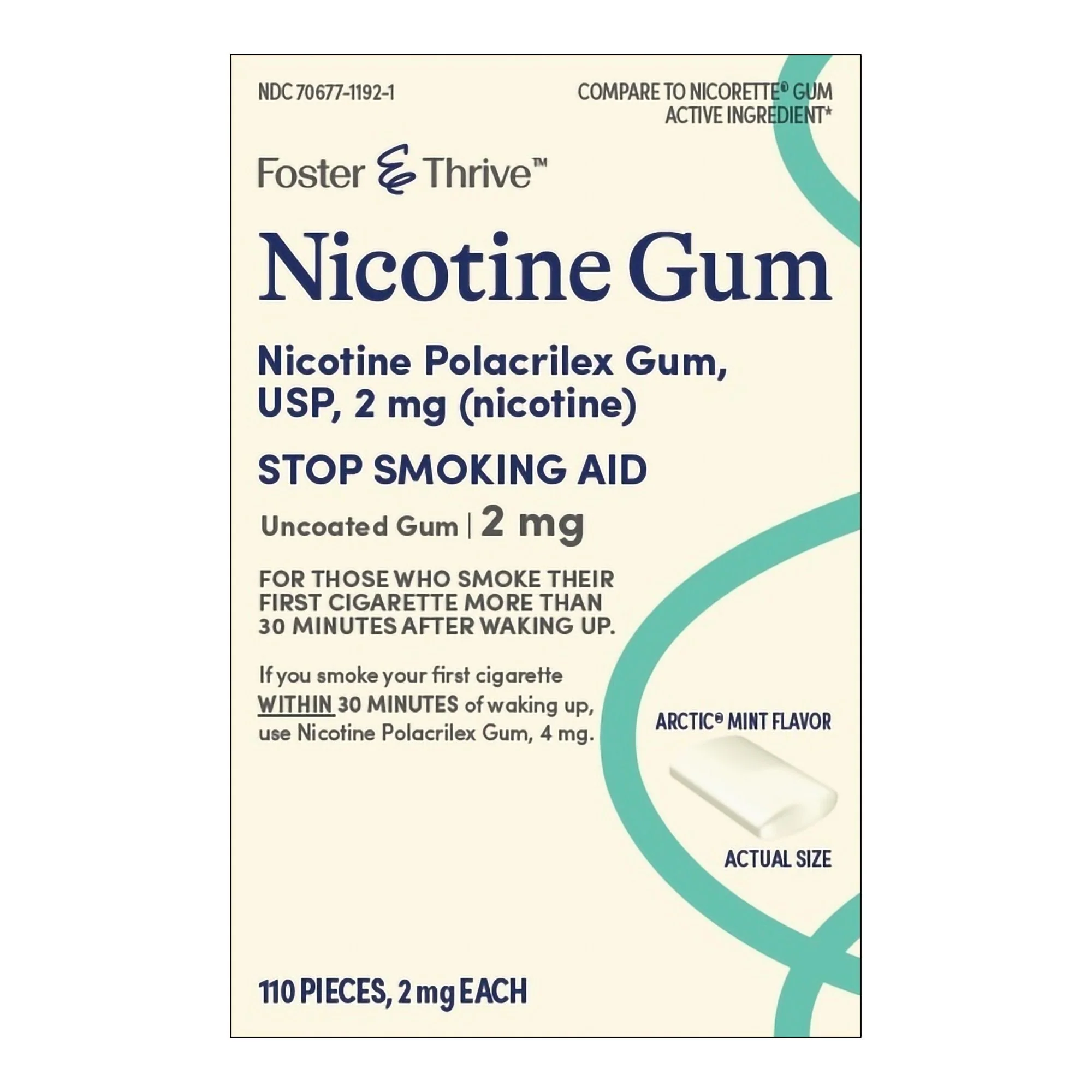 Stop Smoking Aid Foster & Thrive 2 mg Strength Gum